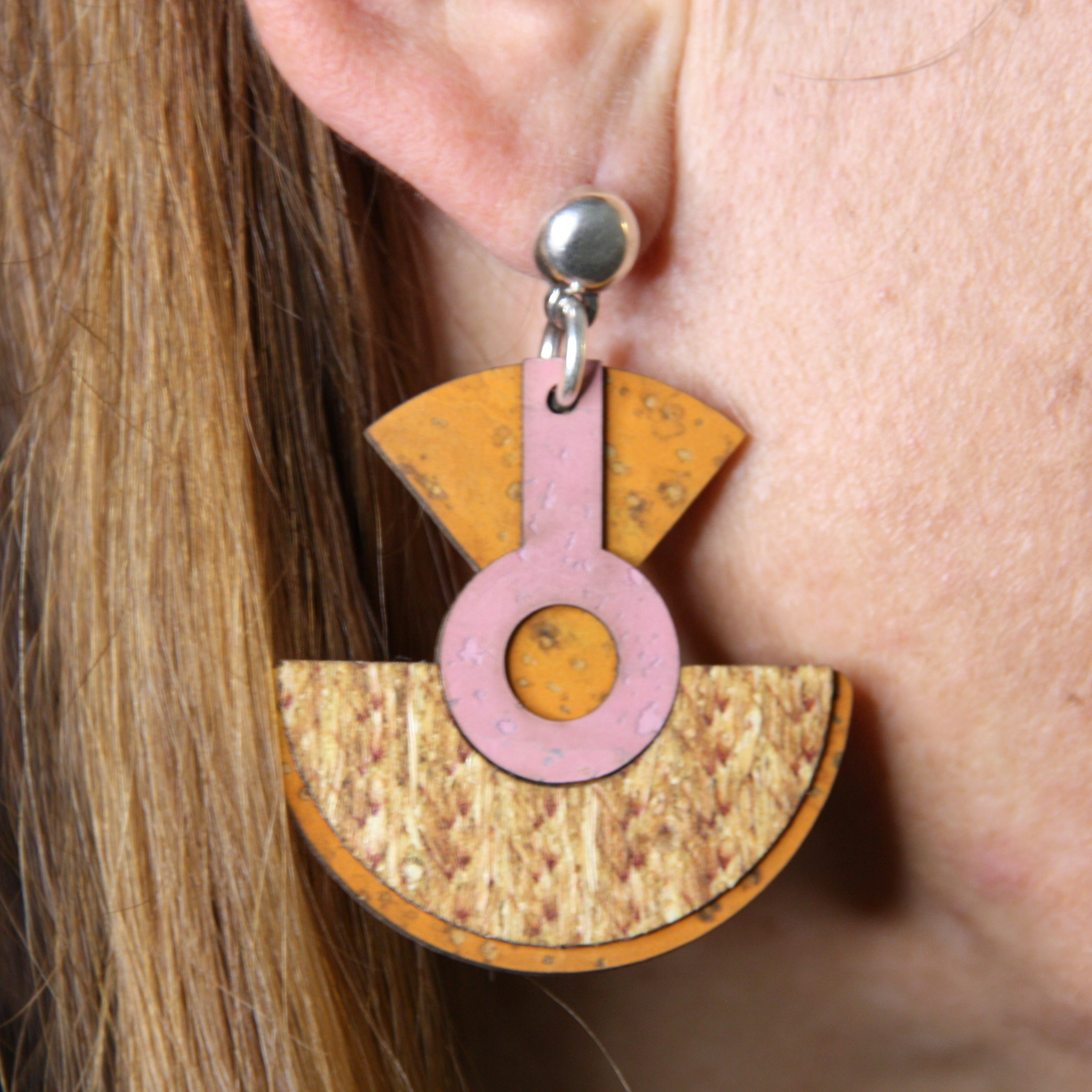Ohrringe aus Kork und Weizenstroh * 2 Designs * 2 Farben * handmade in Portugal * extrem nachhaltig * vegan * nickel- u. bleifrei