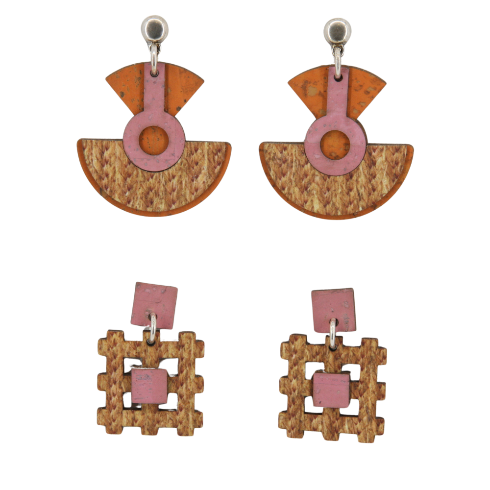 Ohrringe aus Kork und Weizenstroh * 2 Designs * 2 Farben * handmade in Portugal * extrem nachhaltig * vegan * nickel- u. bleifrei