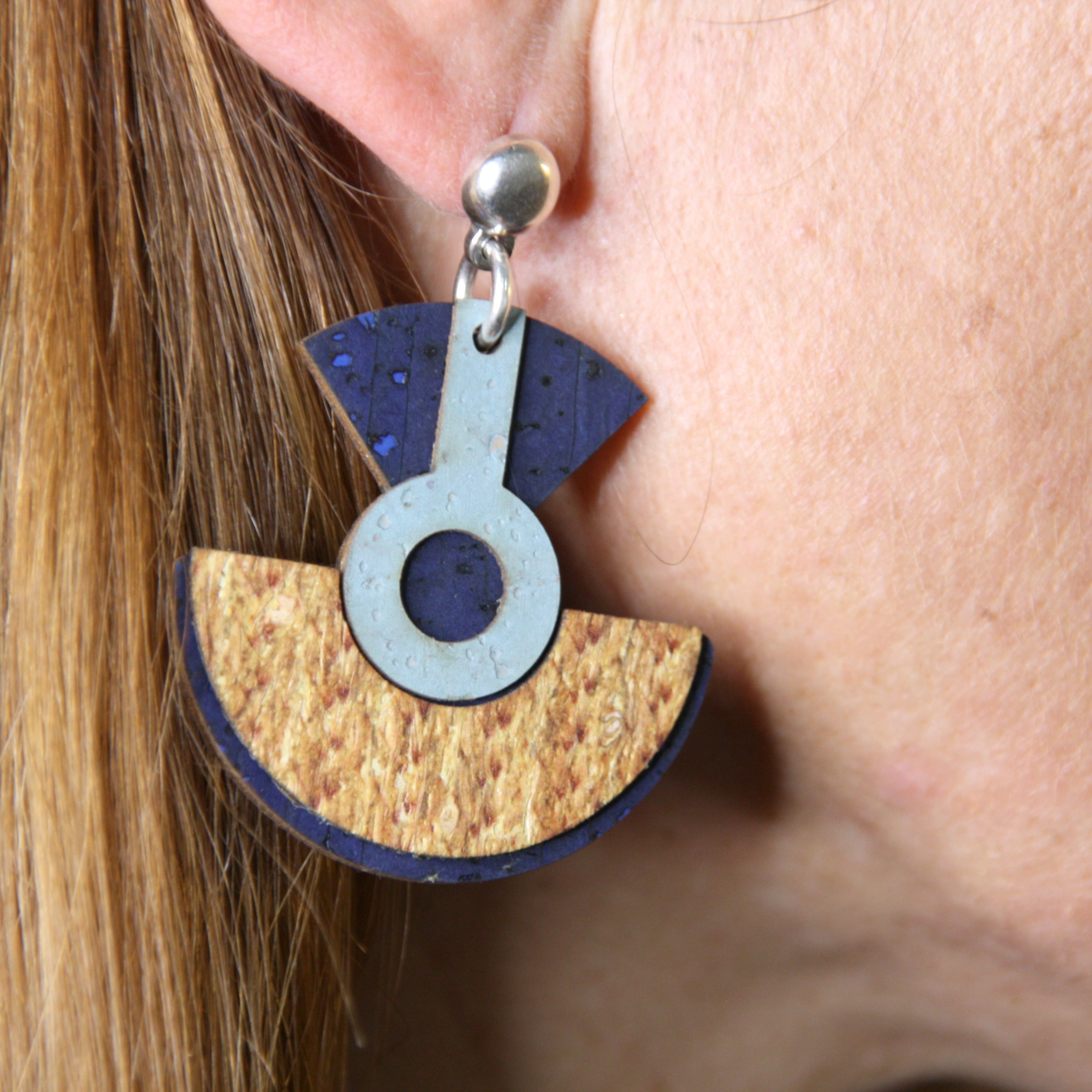 Ohrringe aus Kork und Weizenstroh * 2 Designs * 2 Farben * handmade in Portugal * extrem nachhaltig * vegan * nickel- u. bleifrei