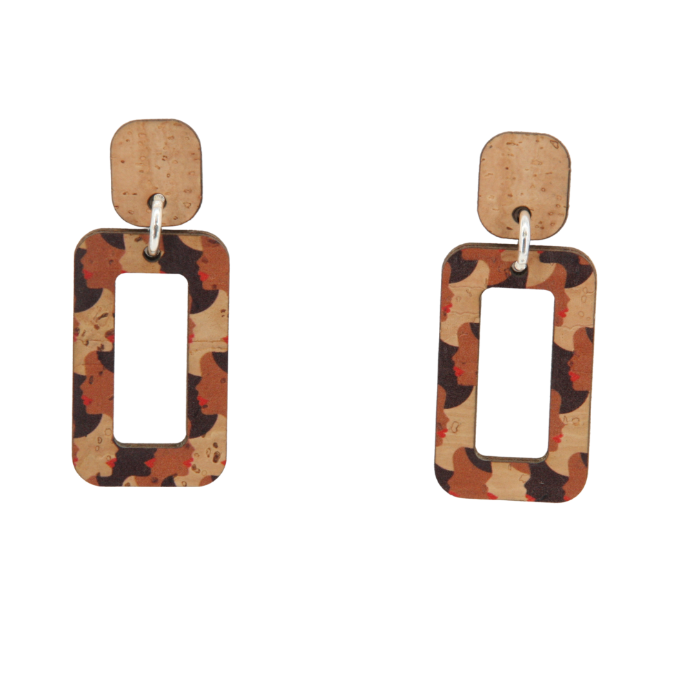 Cork earrings * Face motif * 3 designs * handmade in Portugal * extremely sustainable * vegan * nickel and lead free