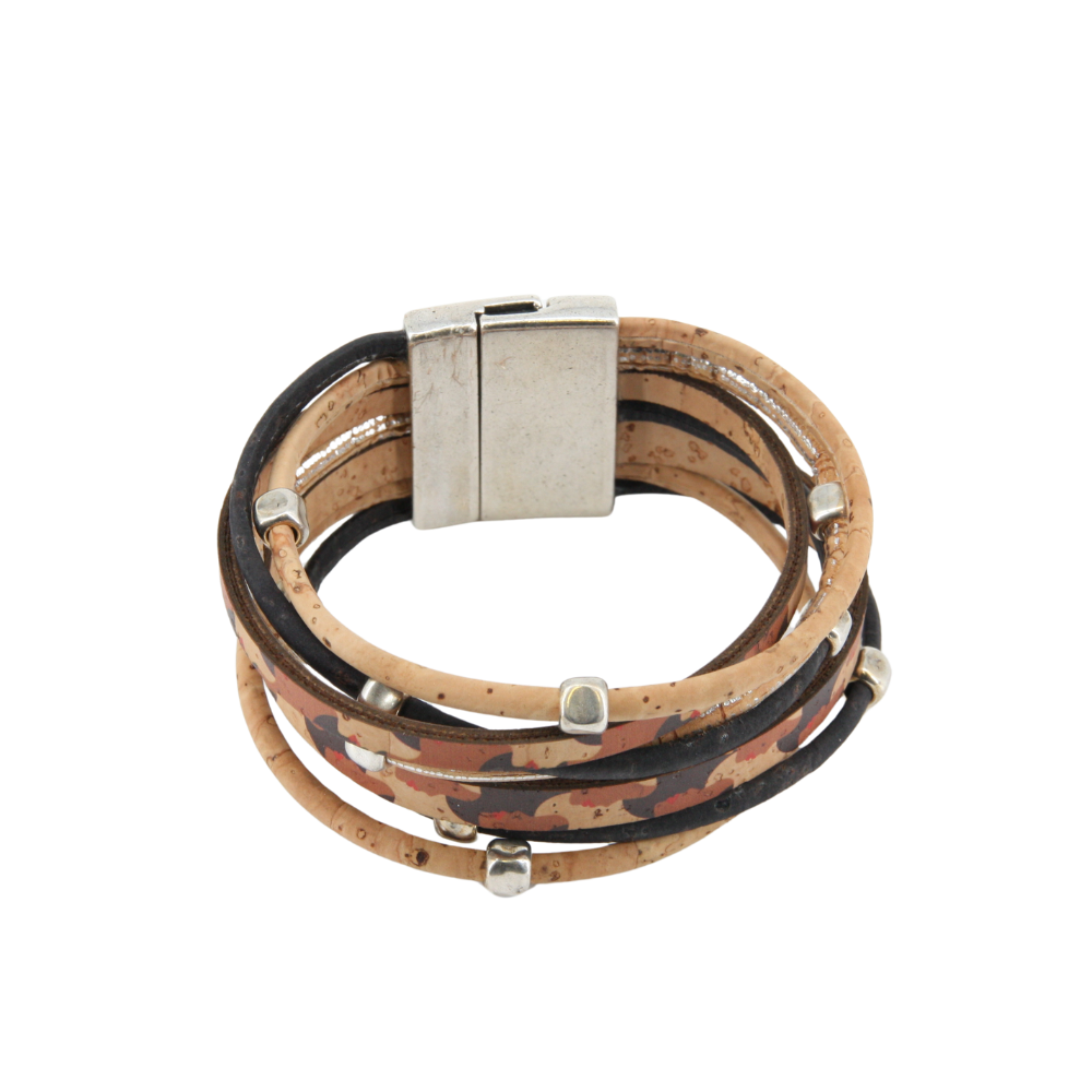 Armband aus Kork * Motiv Gesichter * 2 Größen * handmade in Portugal * extrem nachhaltig * vegan * nickel- u. bleifrei