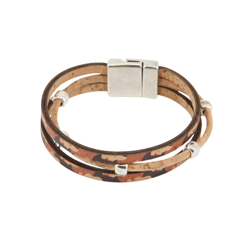 Armband aus Kork * Motiv Gesichter * 2 Größen * handmade in Portugal * extrem nachhaltig * vegan * nickel- u. bleifrei