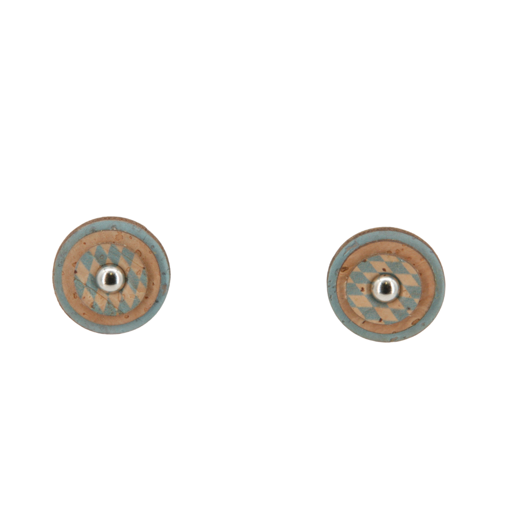 Cork earrings * Bavarian diamond motif * 2 designs * handmade in Portugal * extremely sustainable * vegan * nickel and lead free