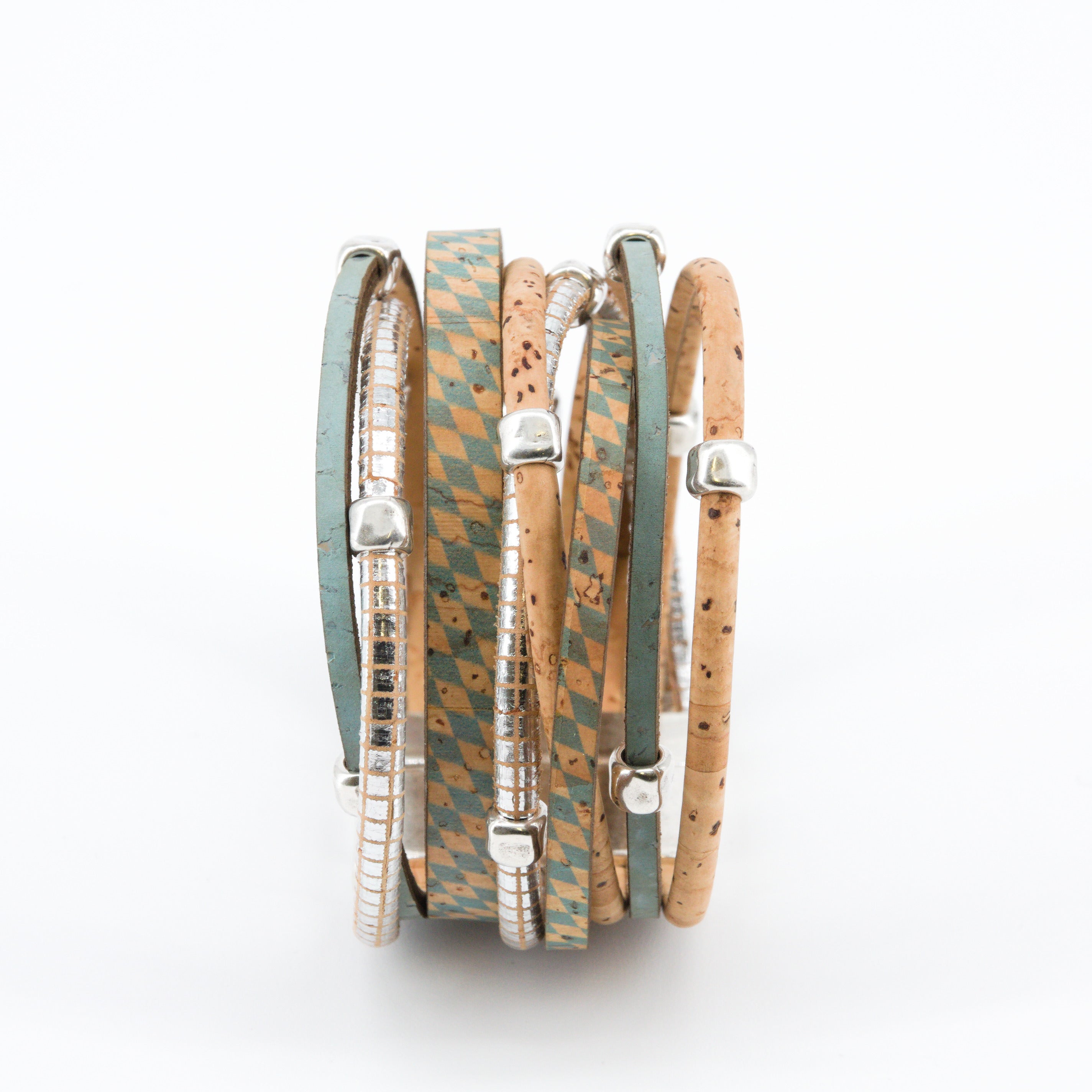 Armband aus Kork * Motiv bayerische Rauten * 2 Größen * handmade in Portugal * extrem nachhaltig * vegan * nickel- u. bleifrei