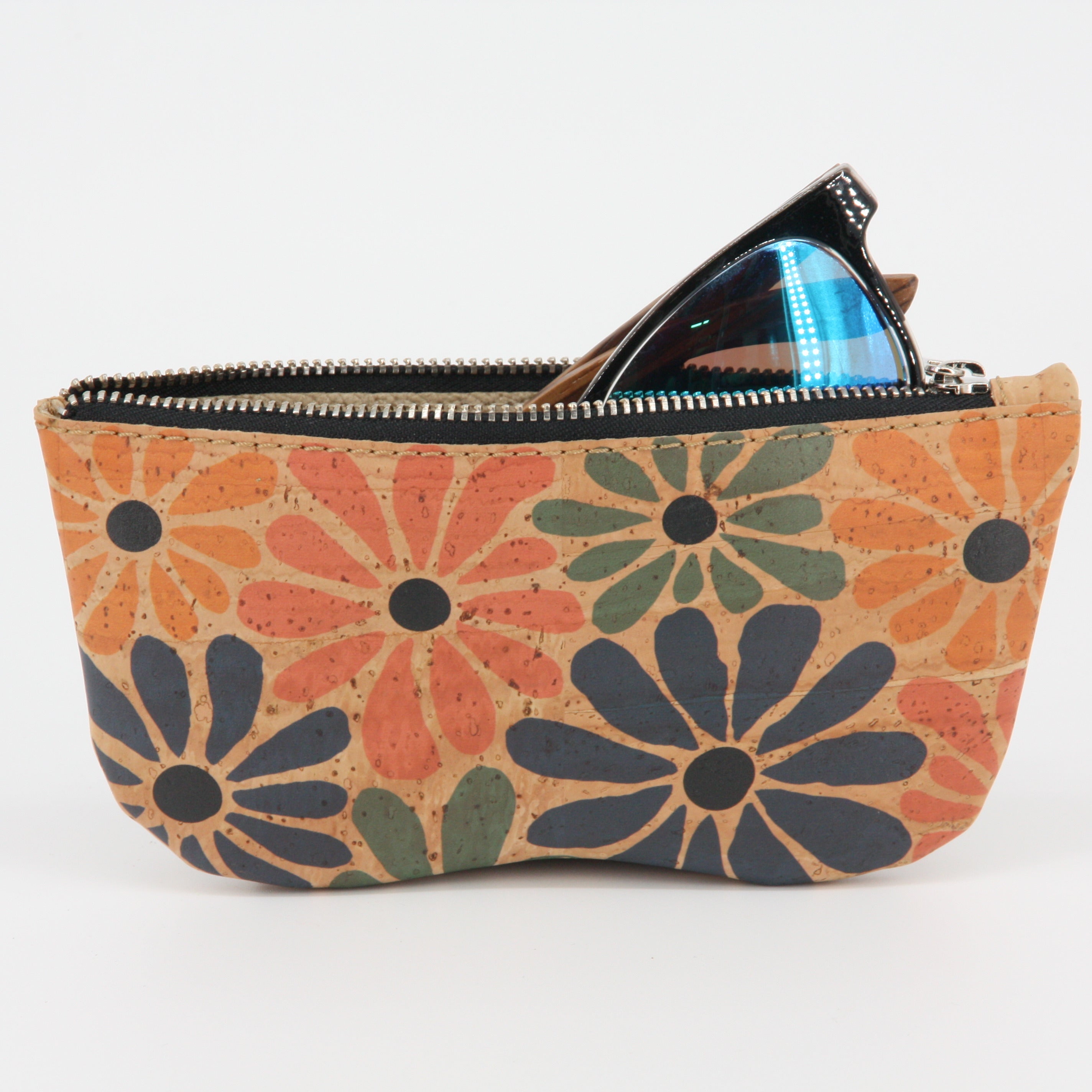 Kork Brillenetui * Motiv Blumen * Vegan * weiches Futteral * Softcase * abwaschbar * antiseptisch * handmade in Portugal