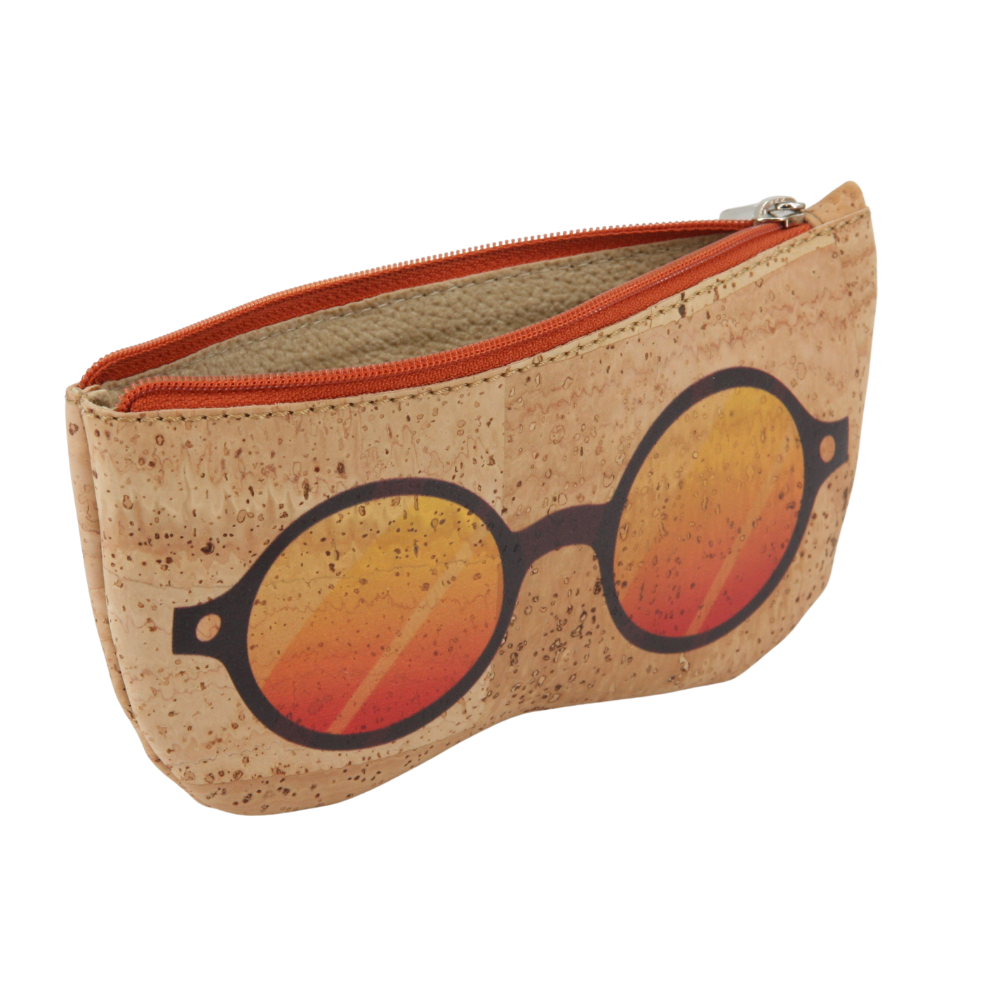 Kork Brillenetui * Motiv Nickel Brille * Vegan * weiches Futteral * Softcase * abwaschbar * antiseptisch * handmade in Portugal