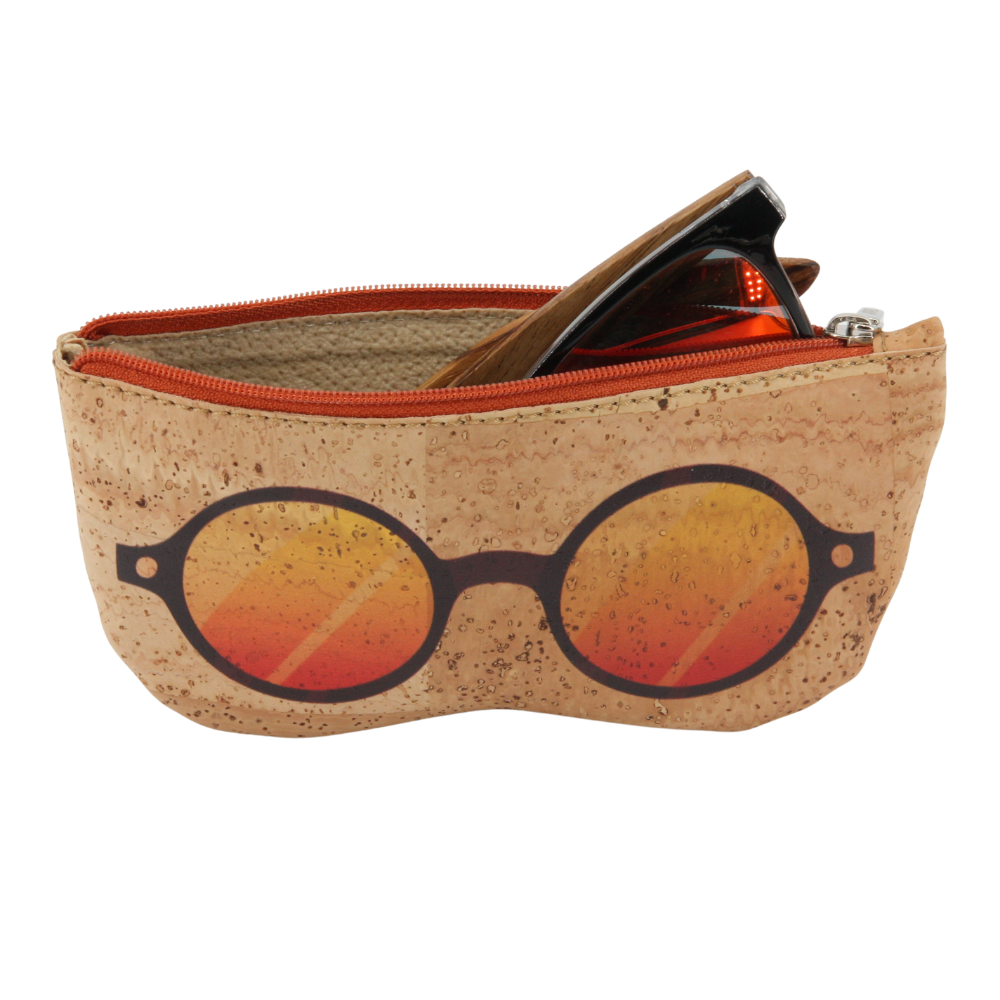 Kork Brillenetui * Motiv Nickel Brille * Vegan * weiches Futteral * Softcase * abwaschbar * antiseptisch * handmade in Portugal