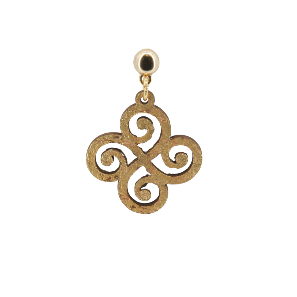 Ohrringe aus Kork * Motiv Kleeblatt * handmade in Portugal * extrem nachhaltig * vegan * nickel- u. bleifrei