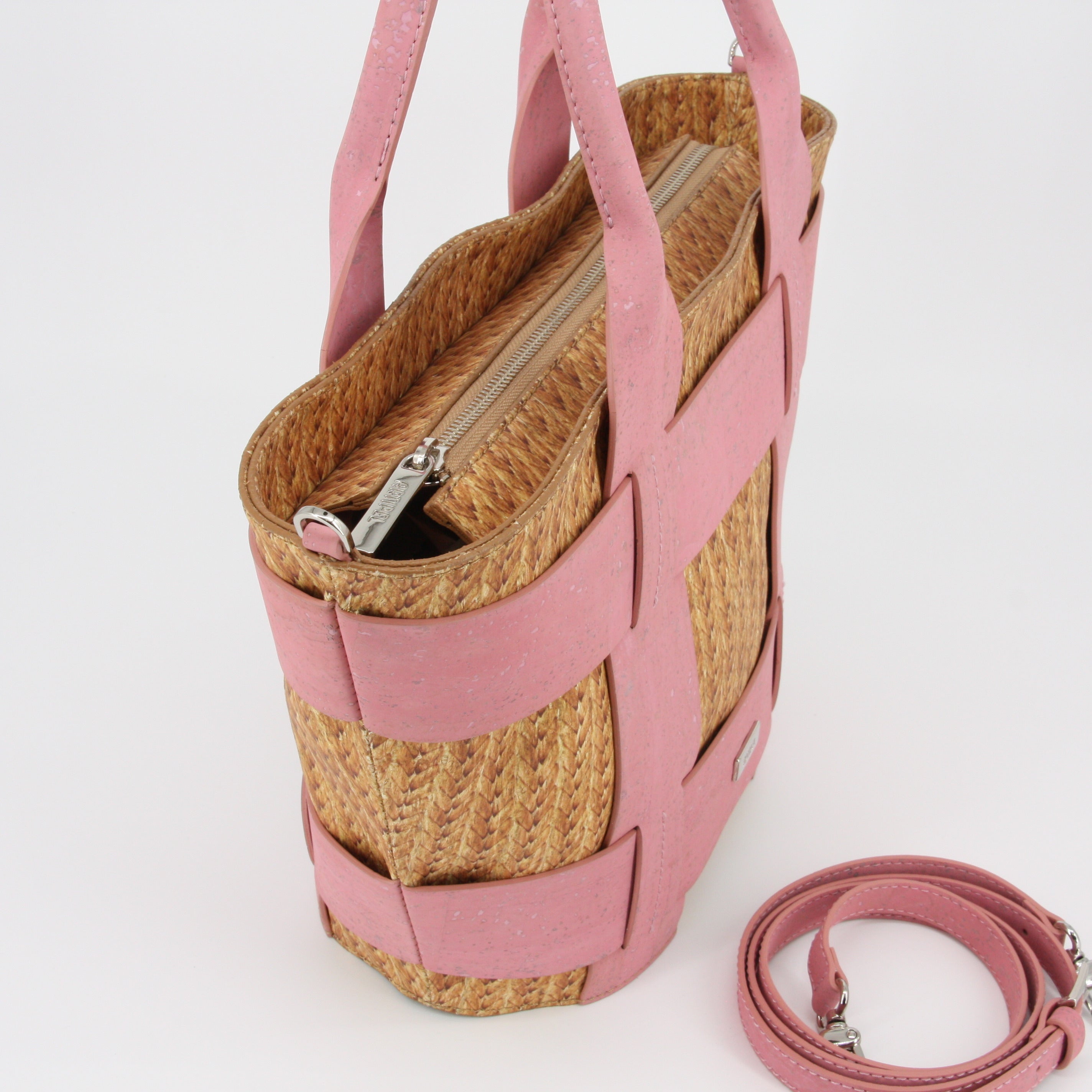 Handtasche aus Kork und Weizenstroh * Innovation und Nachhaltigkeit * 2 Größen * Vegan * Umhängetasche für Frauen * Crossbody * Shopper * handmade in Portugal