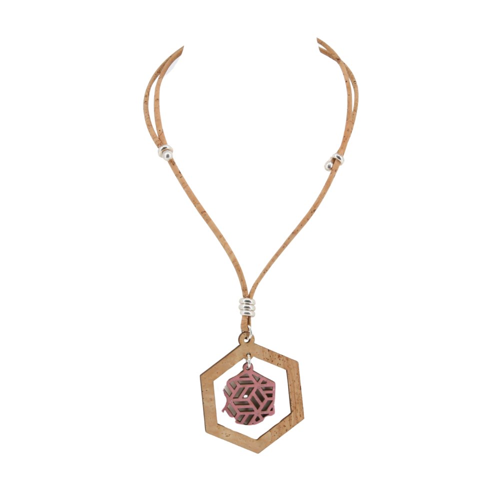Halskette aus Kork * handmade in Portugal * extrem nachhaltig * vegan * nickel- u. bleifrei * Länge verstellbar