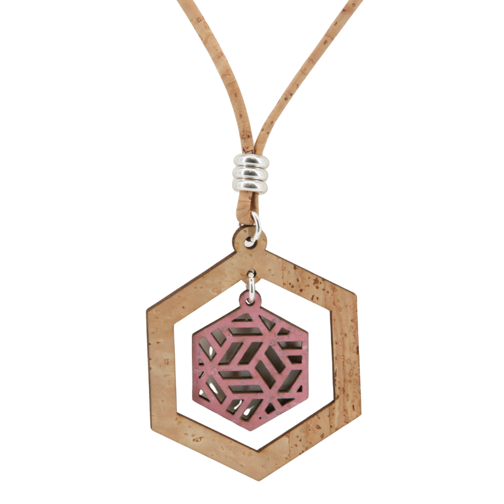 Halskette aus Kork * handmade in Portugal * extrem nachhaltig * vegan * nickel- u. bleifrei * Länge verstellbar