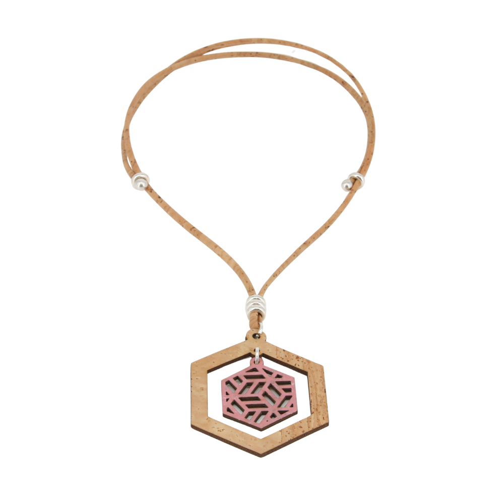 Halskette aus Kork * handmade in Portugal * extrem nachhaltig * vegan * nickel- u. bleifrei * Länge verstellbar