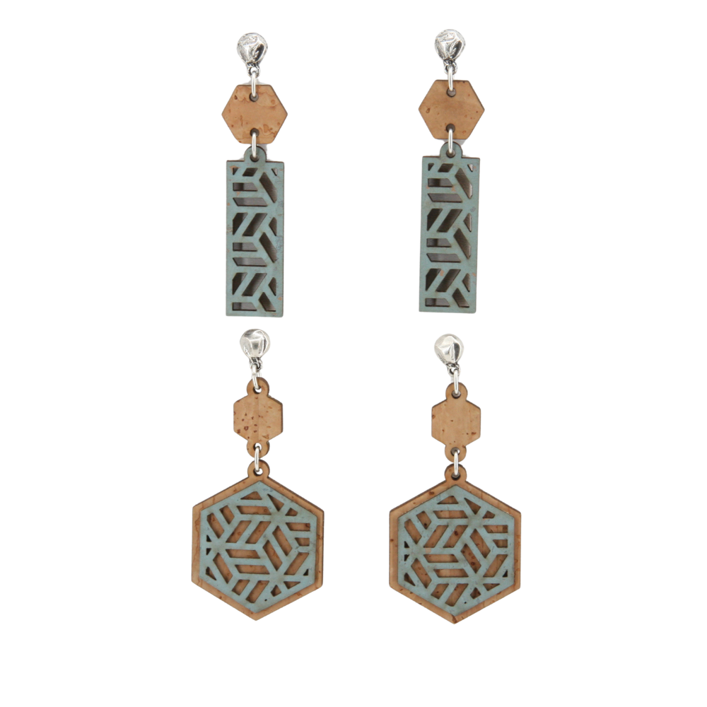 Ohrringe aus Kork * 2 Designs * handmade in Portugal * extrem nachhaltig * vegan * nickel- u. bleifrei