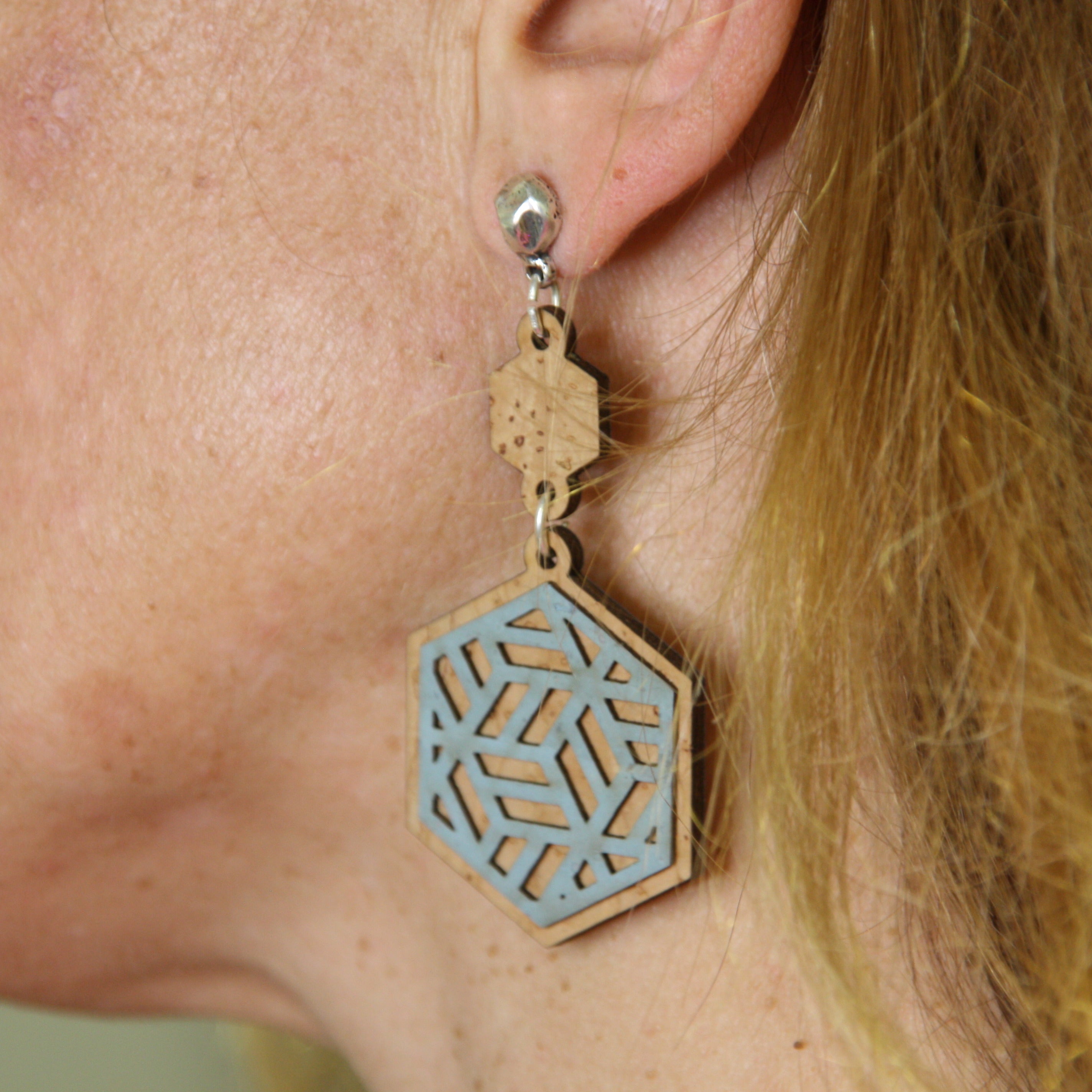 Ohrringe aus Kork * 2 Designs * handmade in Portugal * extrem nachhaltig * vegan * nickel- u. bleifrei