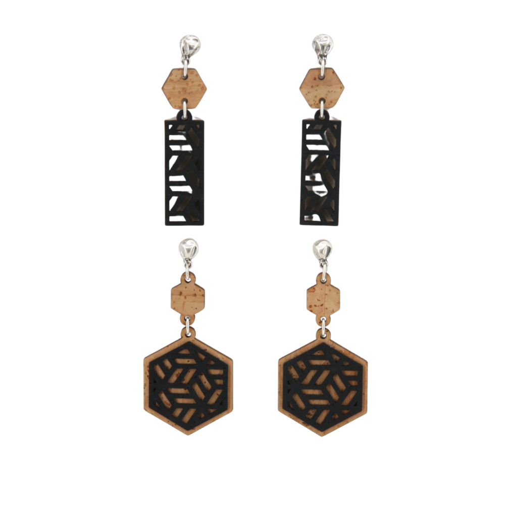 Ohrringe aus Kork * 2 Designs * handmade in Portugal * extrem nachhaltig * vegan * nickel- u. bleifrei