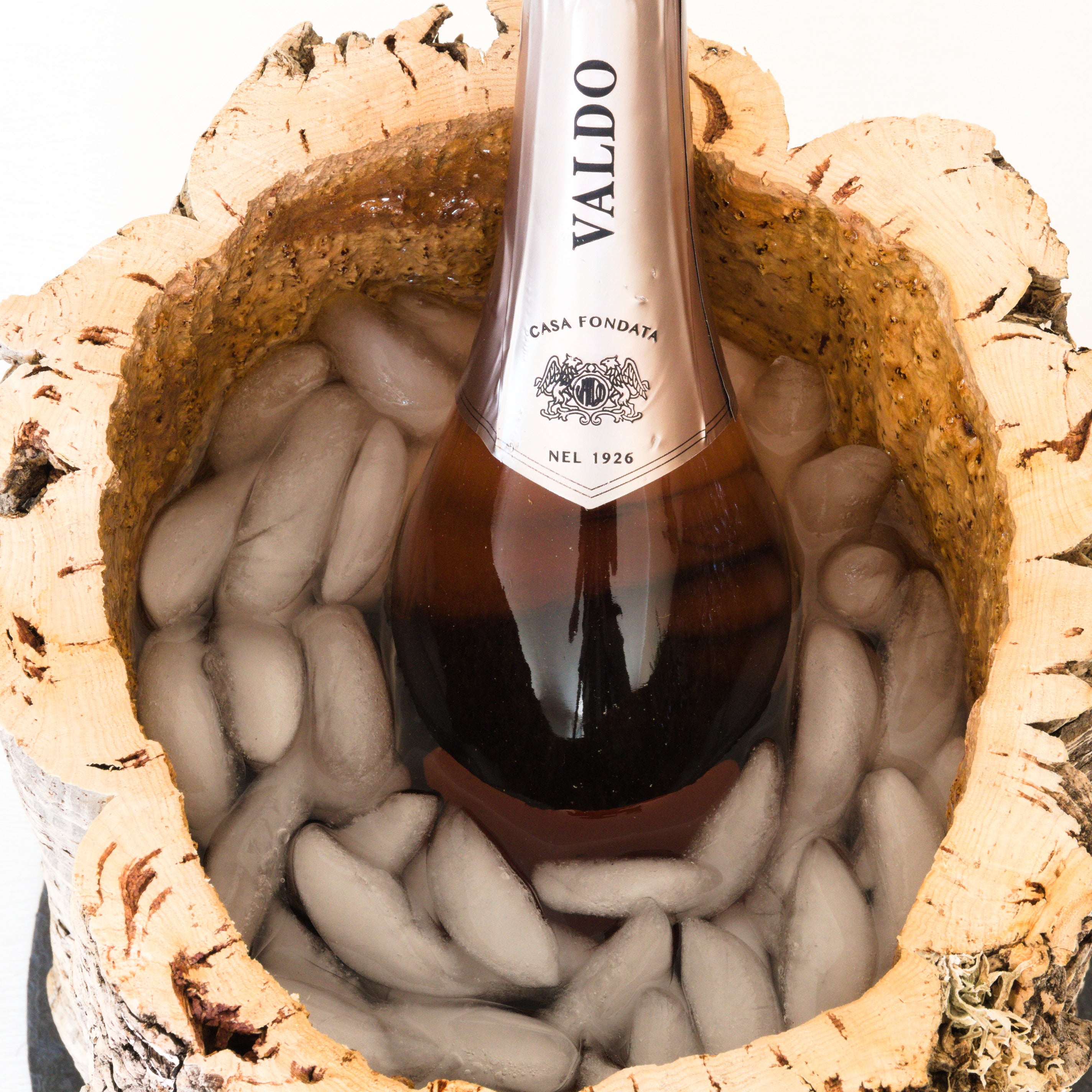 verKORKst Premium Weinkühler Sektkühler aus Korkrinde * Vintage Flaschenkühler für Champagner, Wein, Sekt, Prosecco * Esstisch, Bar, Garten
