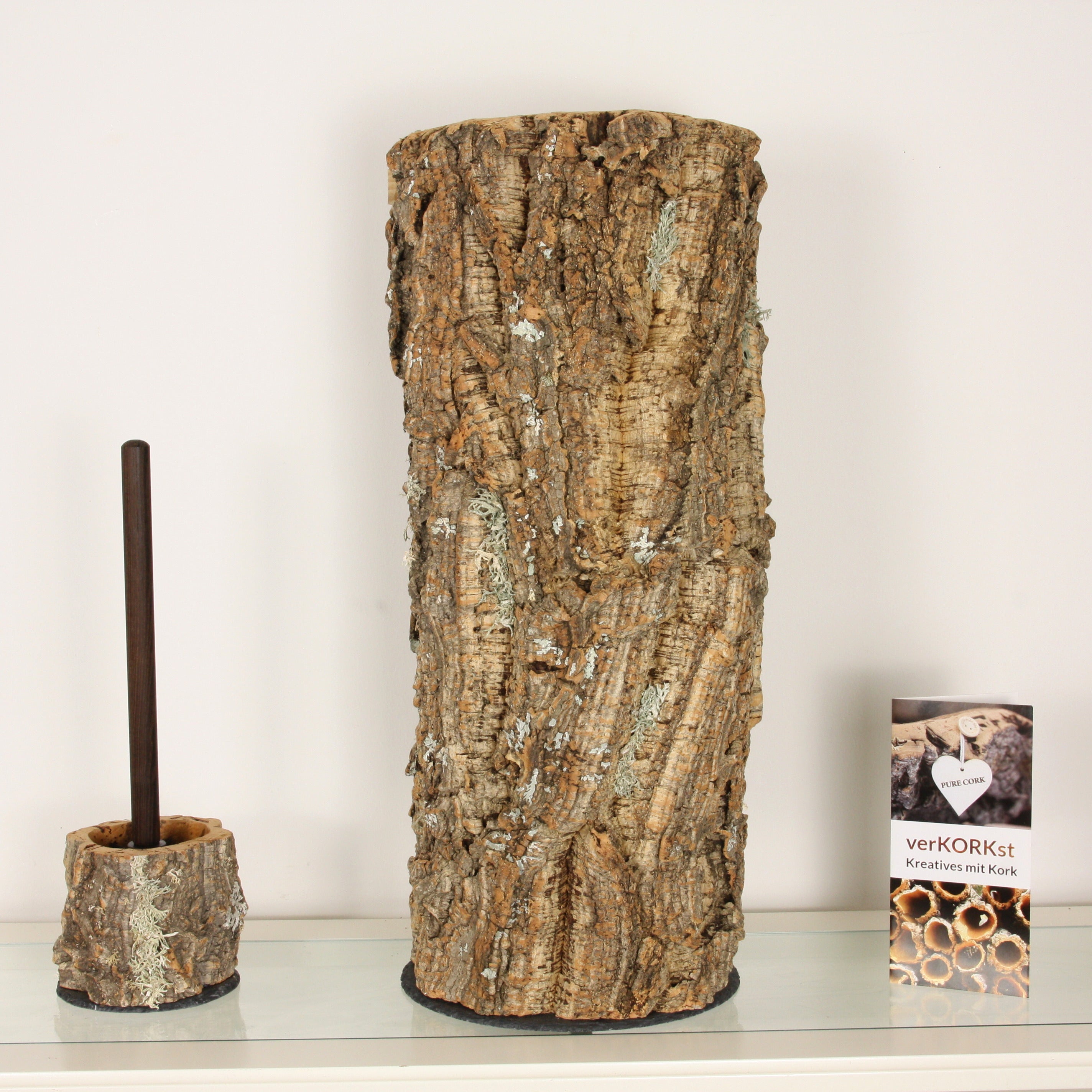 verKORKst Premium Toilettenpapier-Aufbewahrung aus Kork * Vintage WC-Rollen Halter * Klopapierspender 5 Rollen * Badezimmer-Accessoires