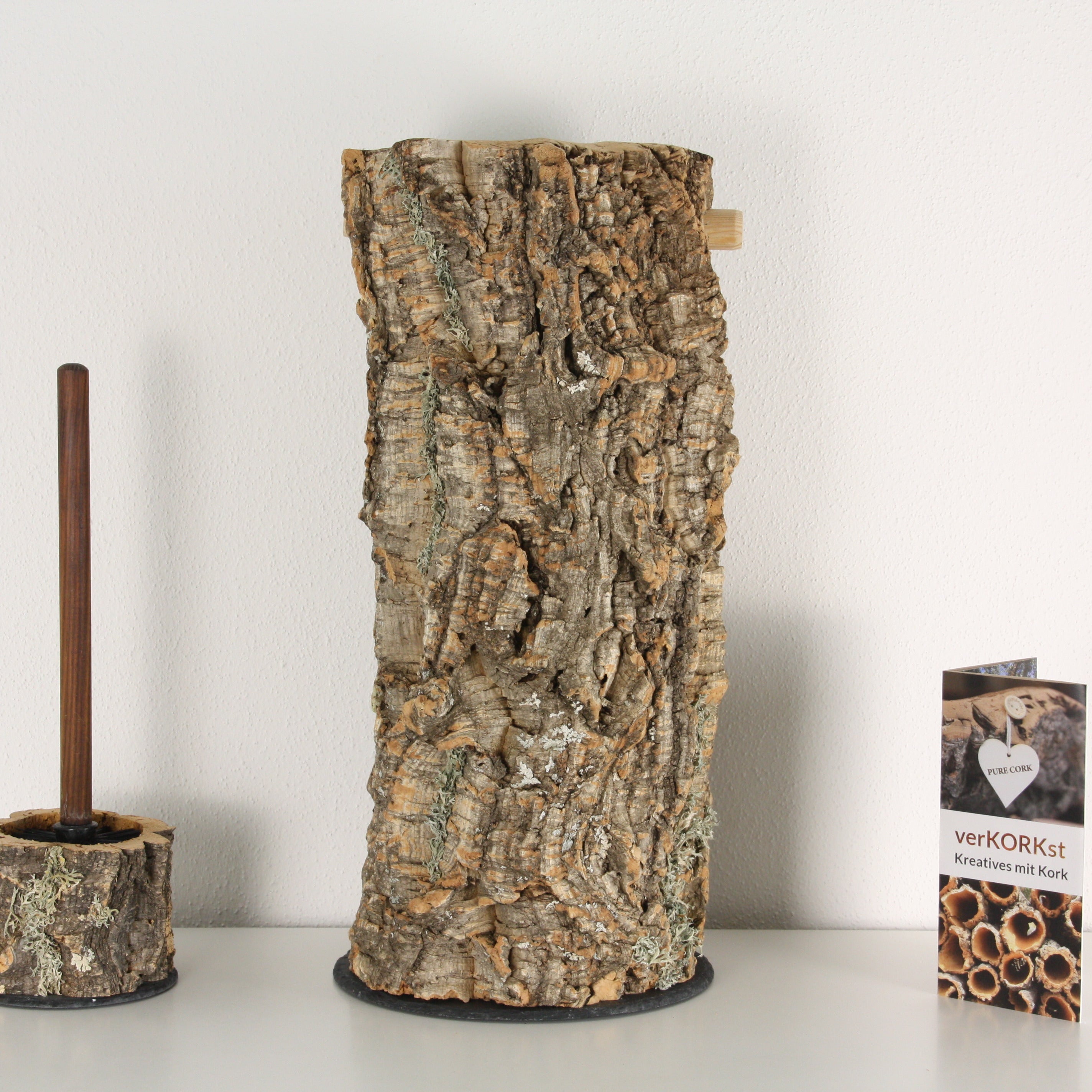 verKORKst Premium Toilettenpapier-Aufbewahrung aus Kork * Vintage WC-Rollen Halter * Klopapierspender 5 Rollen * Badezimmer-Accessoires