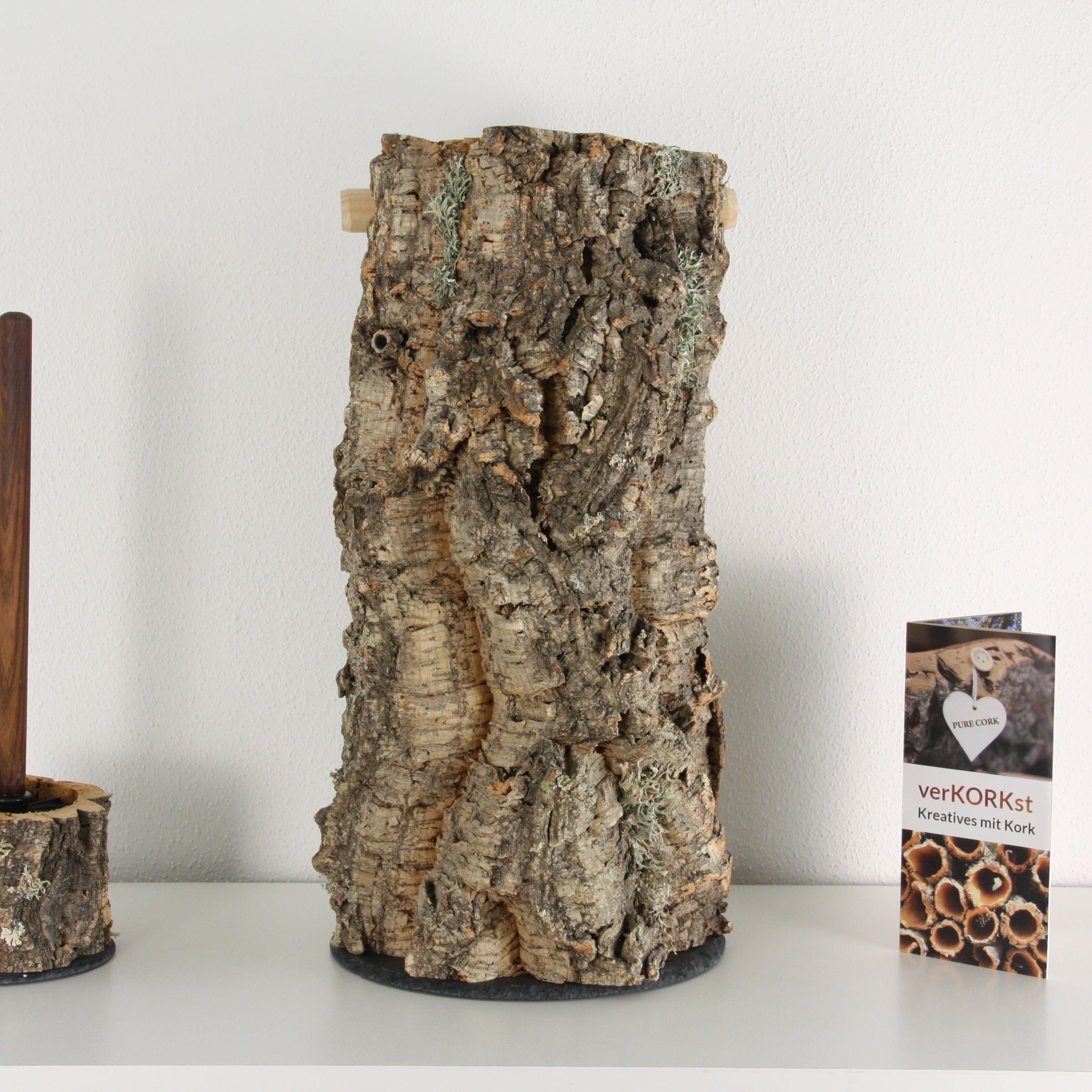 verKORKst Premium Toilettenpapier-Aufbewahrung aus Kork * Vintage WC-Rollen Halter * Klopapierspender 5 Rollen * Badezimmer-Accessoires