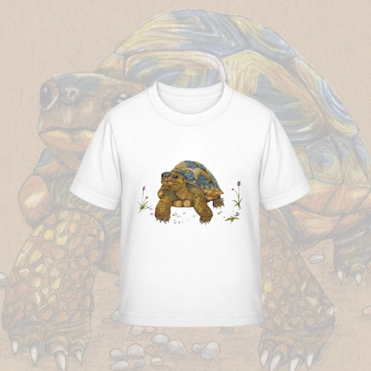 Kinder T-Shirt * Print Vorderseite Schildkröte * weiß * T-Shirt * regarts.de * 100% Baumwolle