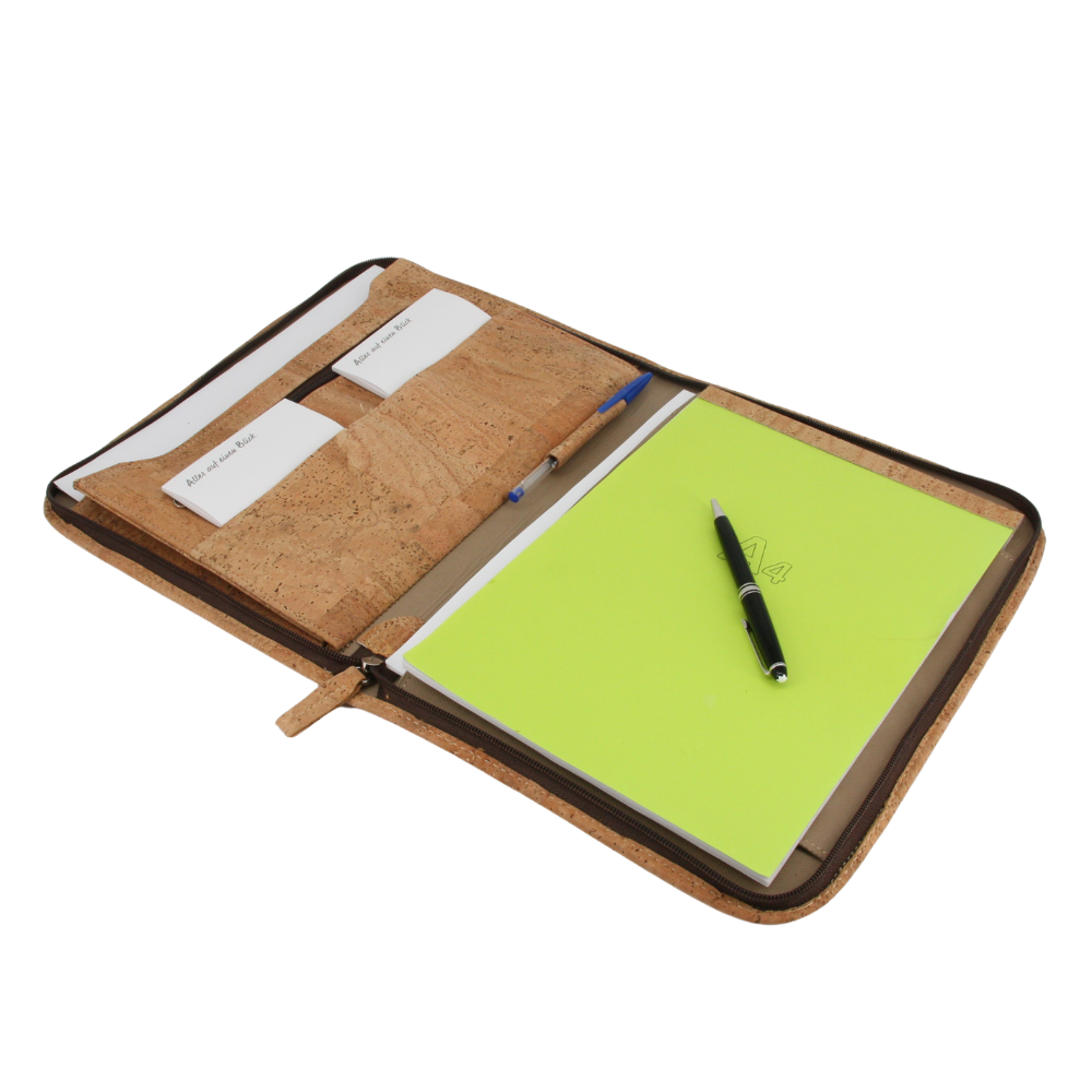 Kork Schreibmappe * DINA4 * Businessmappe vegan * Projektmappe für Frauen und Männer * abwaschbar * antiseptisch * handmade in Portugal