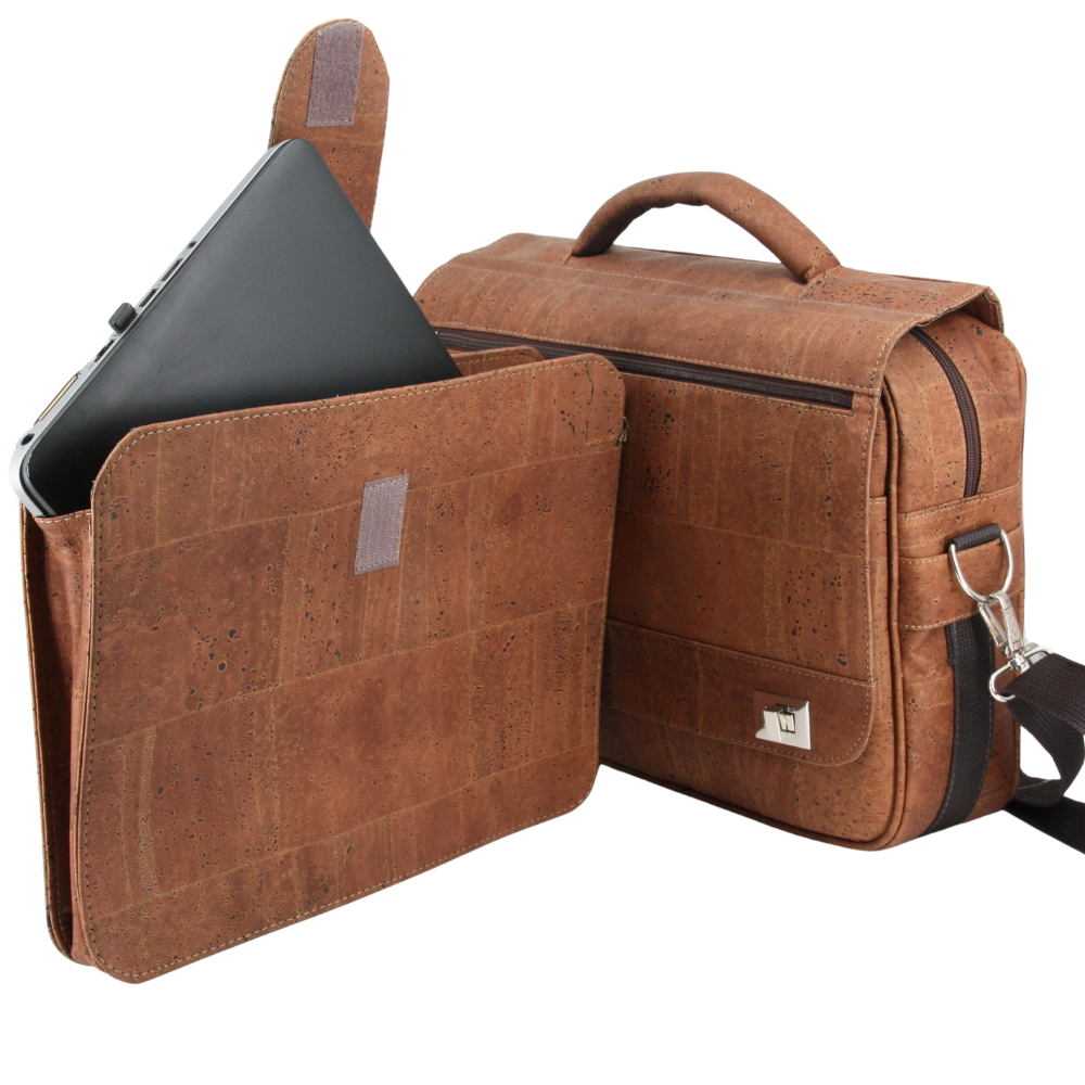 Kork Aktentasche für Männer und Frauen * in 2 Farben * Vegan * Laptoptasche * Bürotasche * abwaschbar * antiseptisch * sehr leicht * handmade in Portugal
