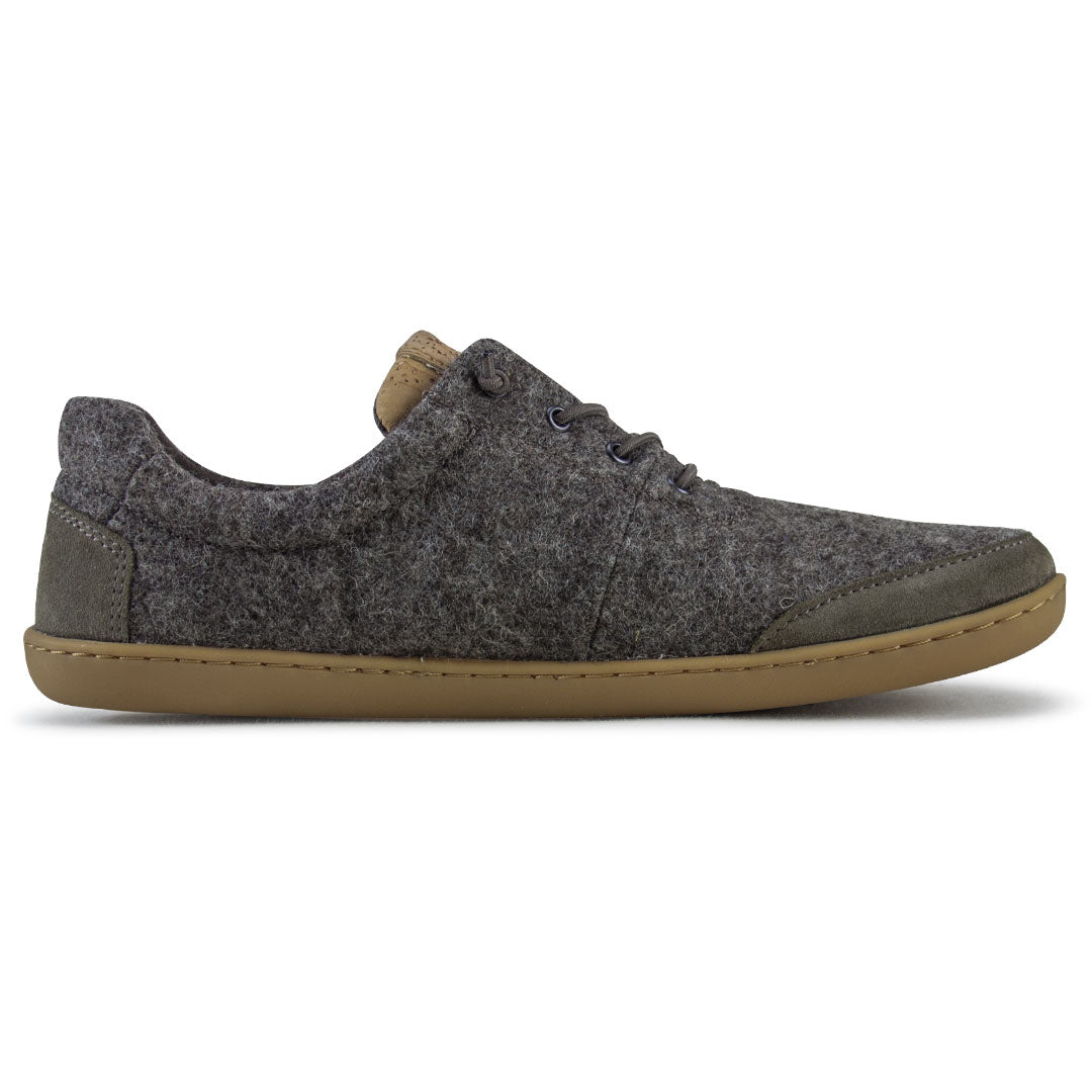 Barfuss-Schuh aus Merino und Kork * Terrar Wool Greyish * Unisex * Minimalschuh von Doghammer Rosenheim * nachhaltiger Barfußschuh * handmade in Portugal