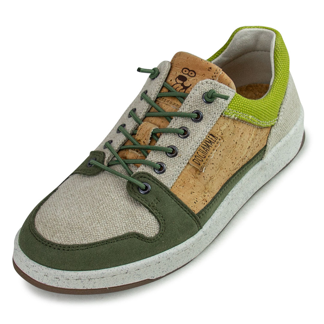 Kork Sneaker * Natural Commuter vegan Oliv * Freizeitschuh aus Kork von Doghammer Rosenheim * nachhaltiger Männerschuh * handmade in Portugal