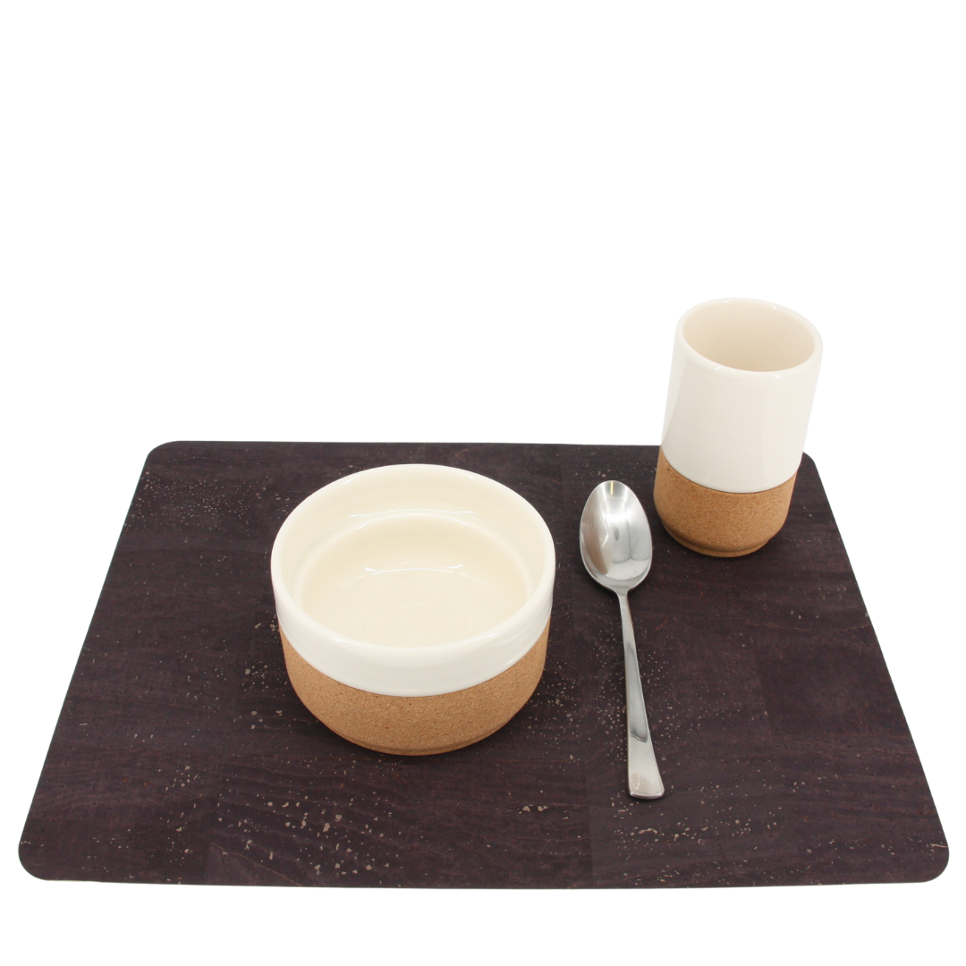 verKORKst Premium Kork Tischset * Farbe Burgund * Farbe gebrannt * Premium Qualität * hitzebeständig * abwaschbar * antiseptisch * made in Portugal