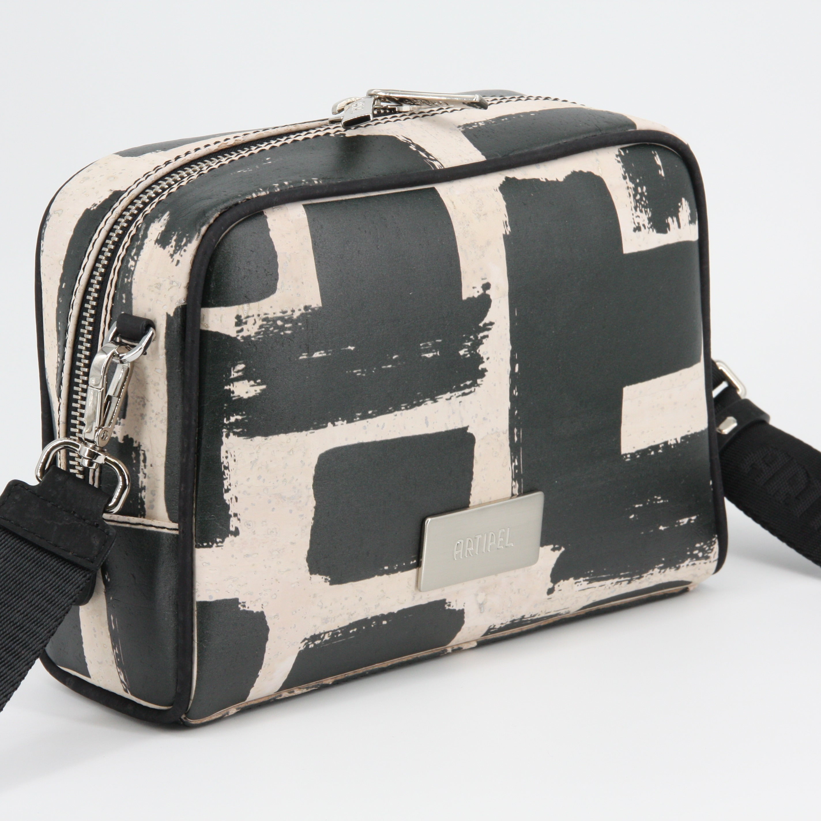 Kork Handtasche * Black & White Edition * Vegan * Umhängetasche für Frauen * Crossbody * Shopper * handmade in Portugal