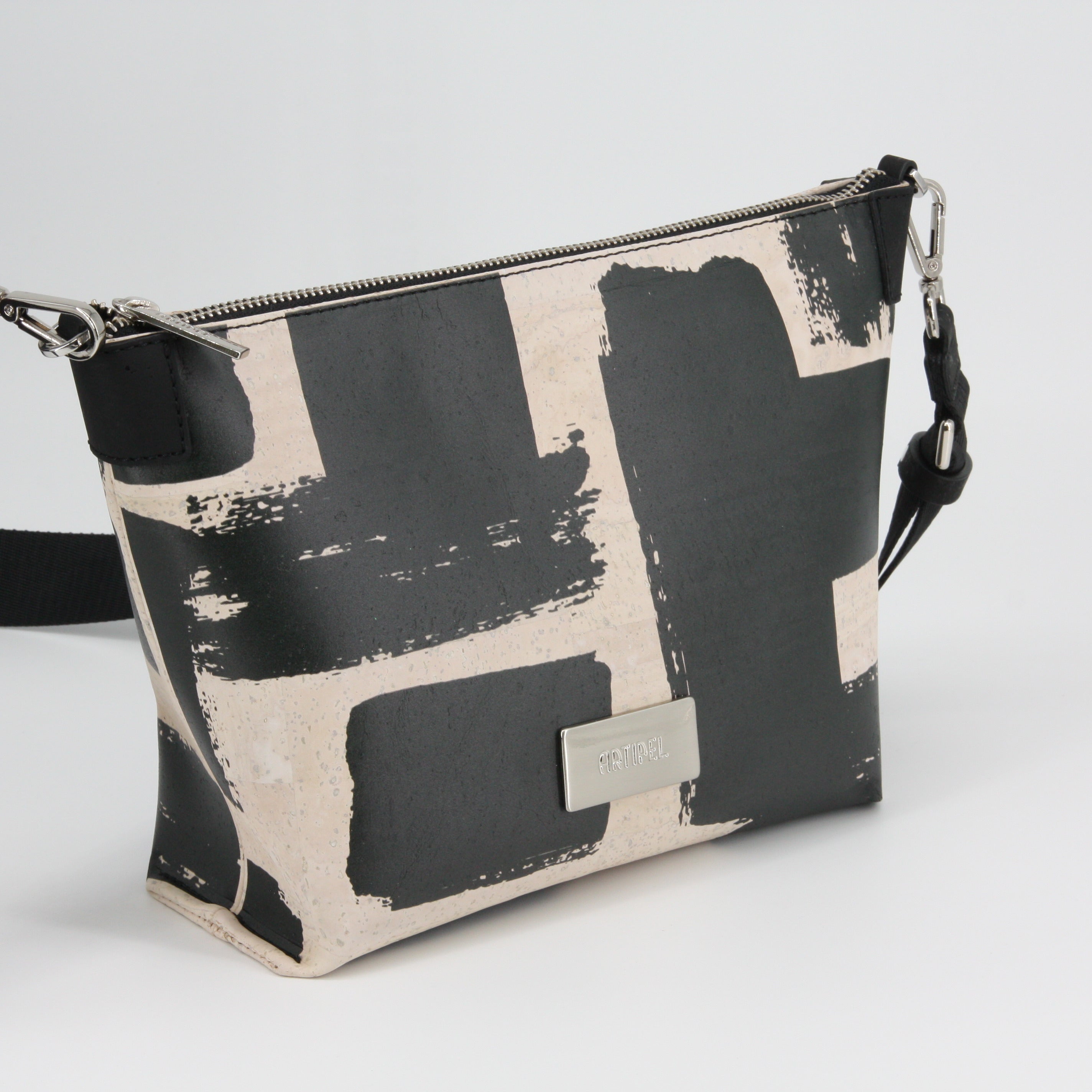 Kork Handtasche * Vegan * Black & White Edition * Umhängetasche für Frauen * Crossbody * Shopper * handmade in Portugal