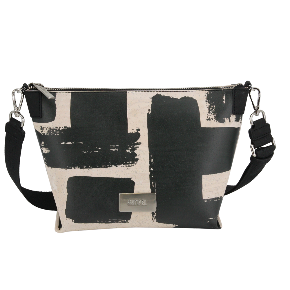 Kork Handtasche * Black & White Edition * high-end Qualität * vegan * Umhängetasche für Frauen * Crossbody * Shopper * handmade in Portugal