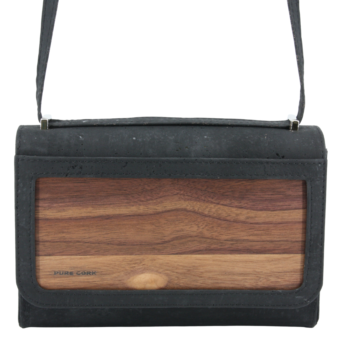 Holz Kork Handtasche * Bella * Kork und Nussbaum * weltweit einzigartig * Holzpaneel austauschbar * high-end Qualität * Umhängetasche für Frauen * Cross-Body * Shopper * handmade in Südtirol