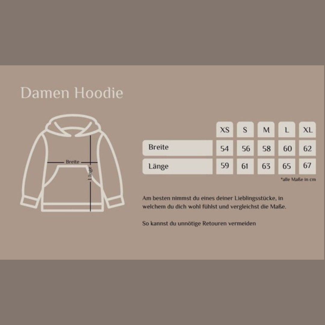 Frauen Hoodie aus Holzfasern * Kapuzenpullover * 100% Natur * 0% Plastik * rot * Motiv "Lotusblüte"