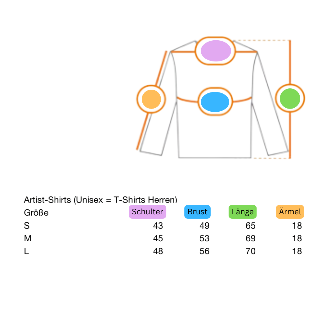 Unisex T-Shirt * handsigniert * Unikate * Kunstprint Vorder- & Rückseite * Emu * weiß * T-Shirt * Nirtak Eleböz * 100% Baumwolle