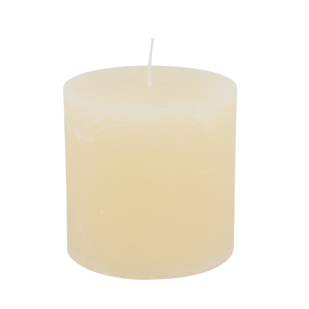 Rustico candle set, 10 x 10 cm * 80-hour burn time * Ivory * Handmade * Dyed throughout * Leak-proof * Soot-free * Odorless * by Steinhart Candles, Bad Tölz