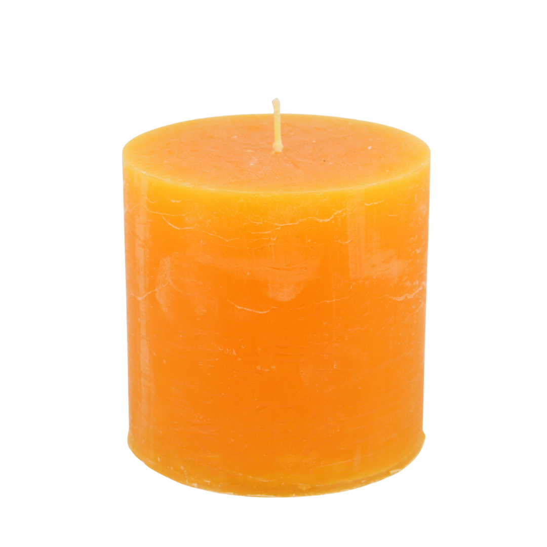 Rustico candle set, 10 x 10 cm * 80-hour burn time * yellow * handmade * dyed throughout * leak-proof * soot-free * odorless * by Steinhart Candles, Bad Tölz
