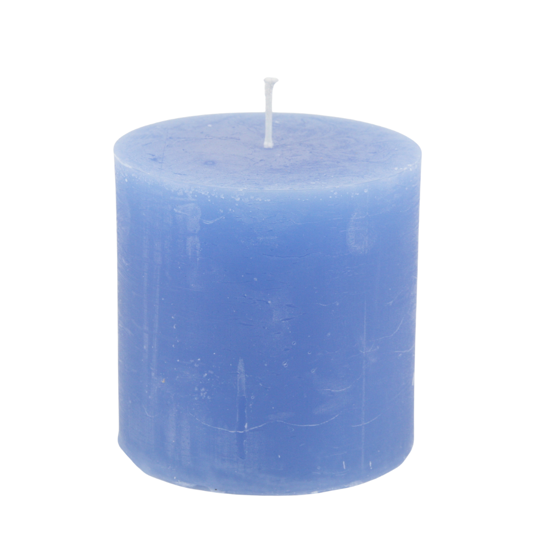 Rustico candle set, 10 x 10 cm * 80-hour burn time * sky blue * handmade * dyed throughout * leak-proof * soot-free * odorless * by Steinhart Candles, Bad Tölz