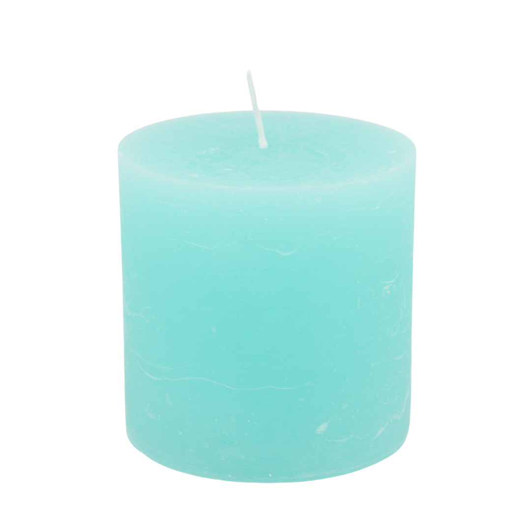 Rustico candle set, 10 x 10 cm * 80-hour burn time * mint * handmade * dyed throughout * leak-proof * soot-free * odorless * by Steinhart Candles, Bad Tölz