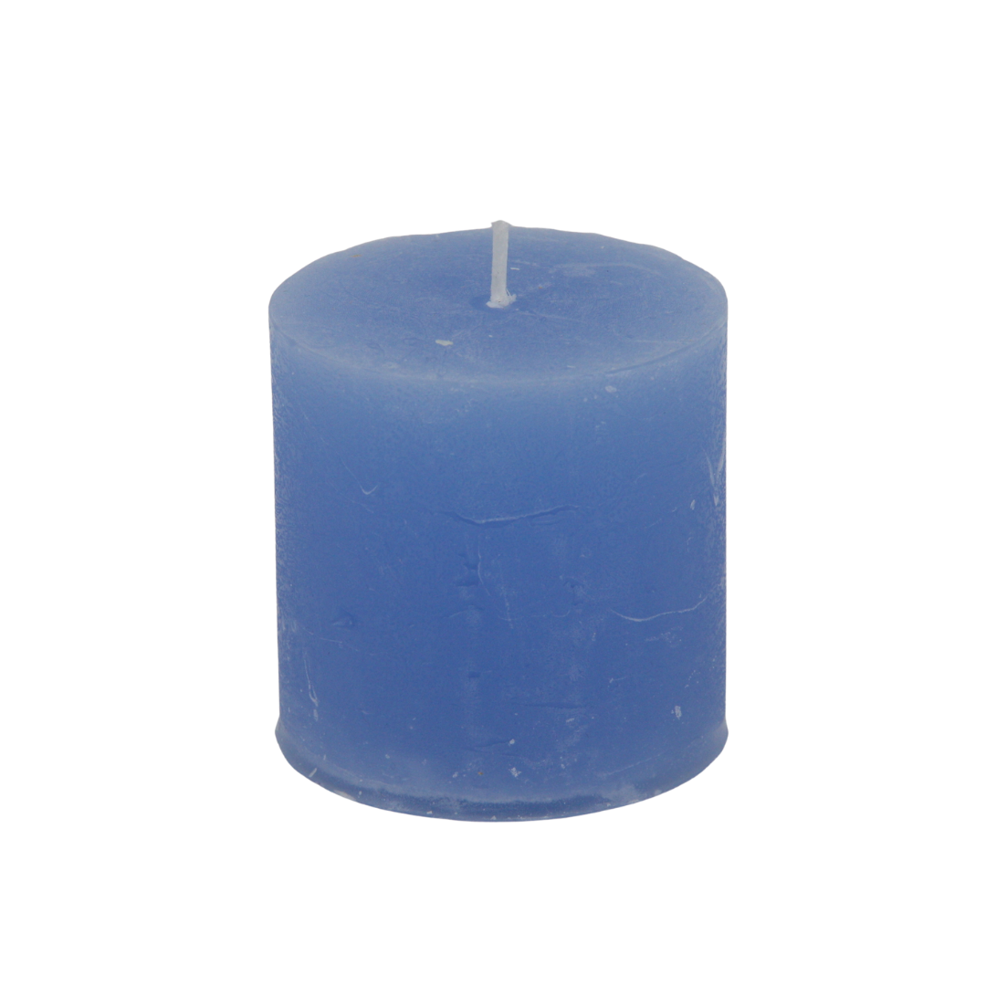 Rustico candle set, 5 x 5 cm * 15-hour burn time * sky blue * handmade * dyed throughout * leak-proof * soot-free * odorless * by Steinhart Candles, Bad Tölz