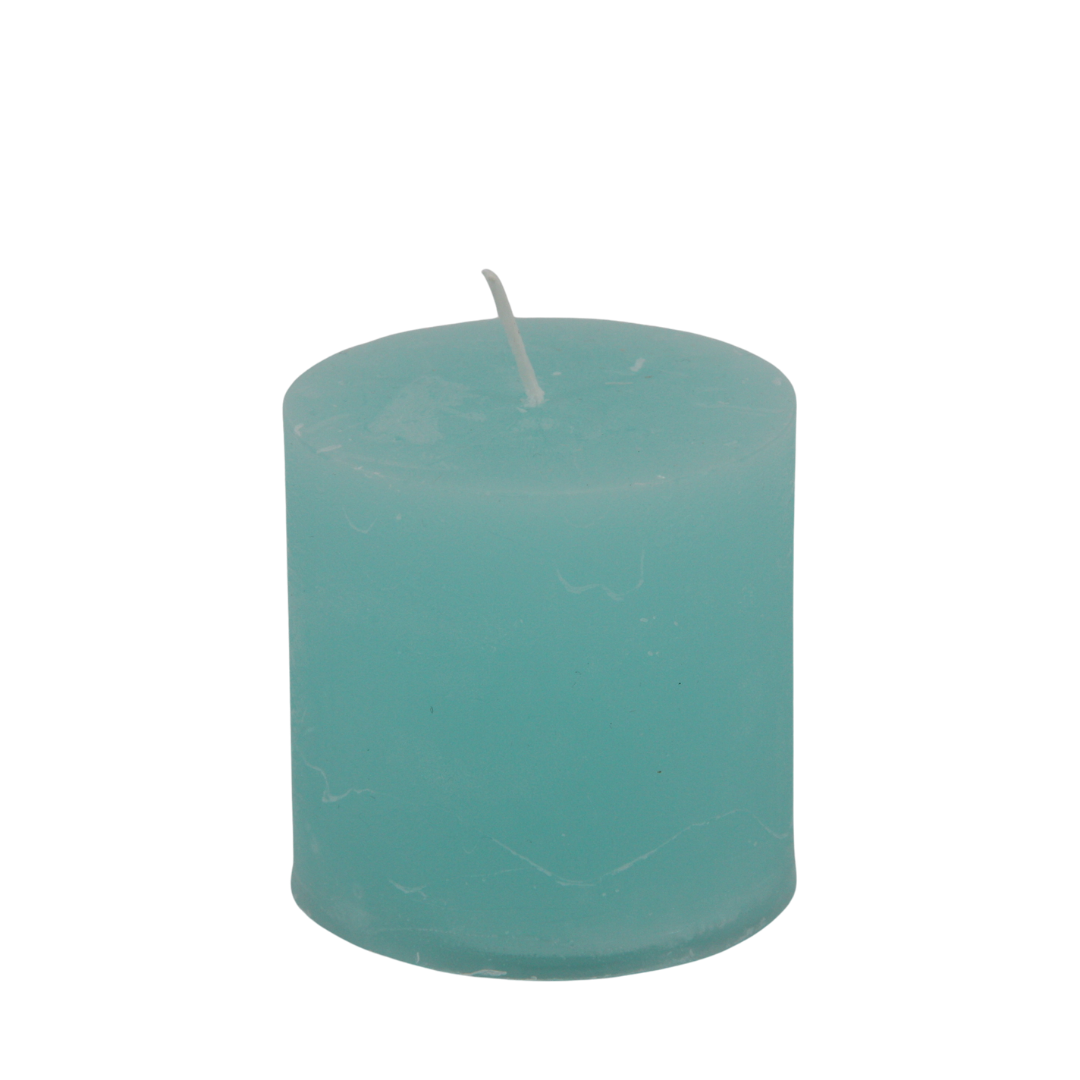 Rustico candle set, 5 x 5 cm * 15-hour burn time * mint * handmade * dyed throughout * leak-proof * soot-free * odorless * by Steinhart Candles, Bad Tölz
