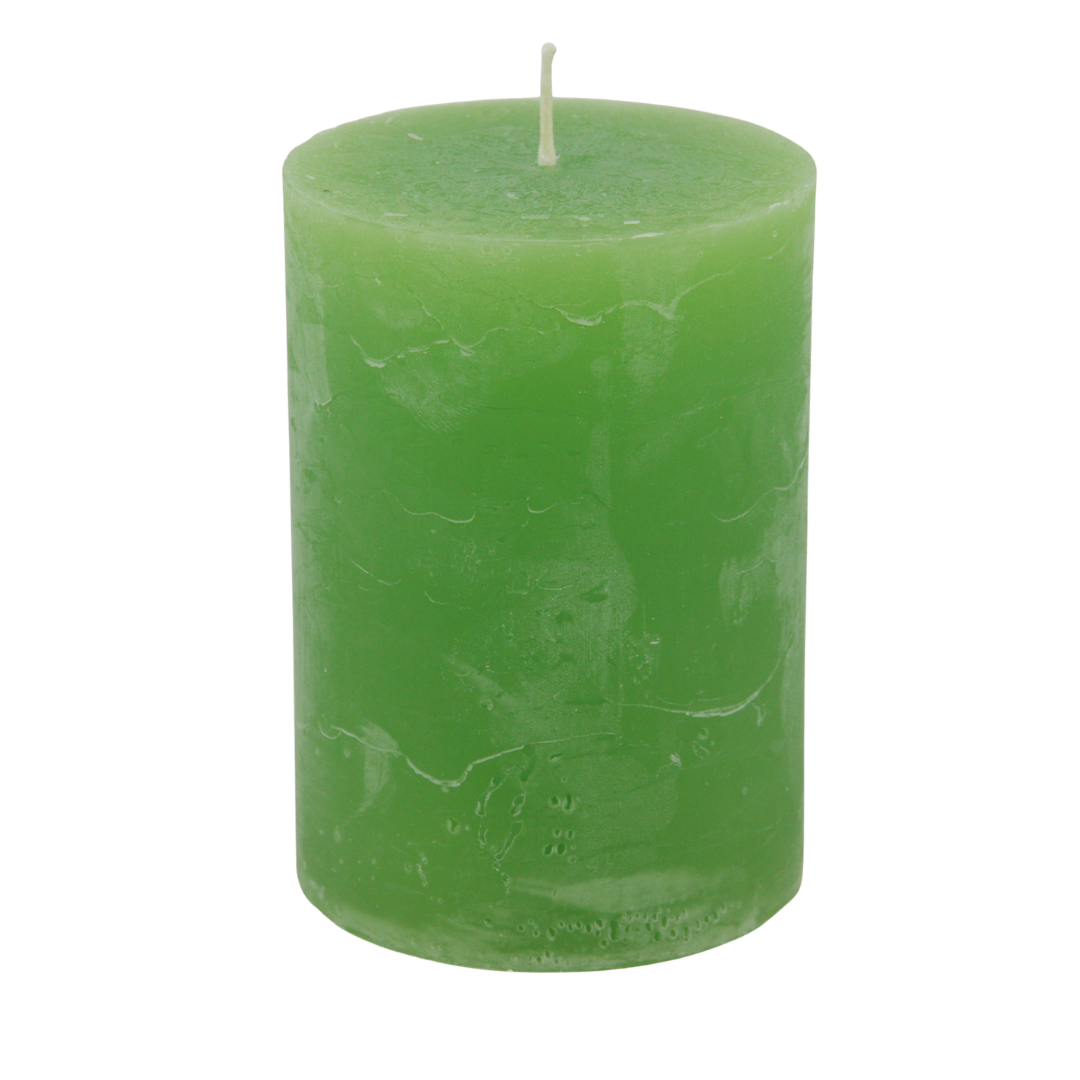 Rustico candle set, 7 x 10 cm * 45-hour burn time * apple green * handmade * dyed throughout * leak-proof * soot-free * odorless * by Steinhart Candles, Bad Tölz