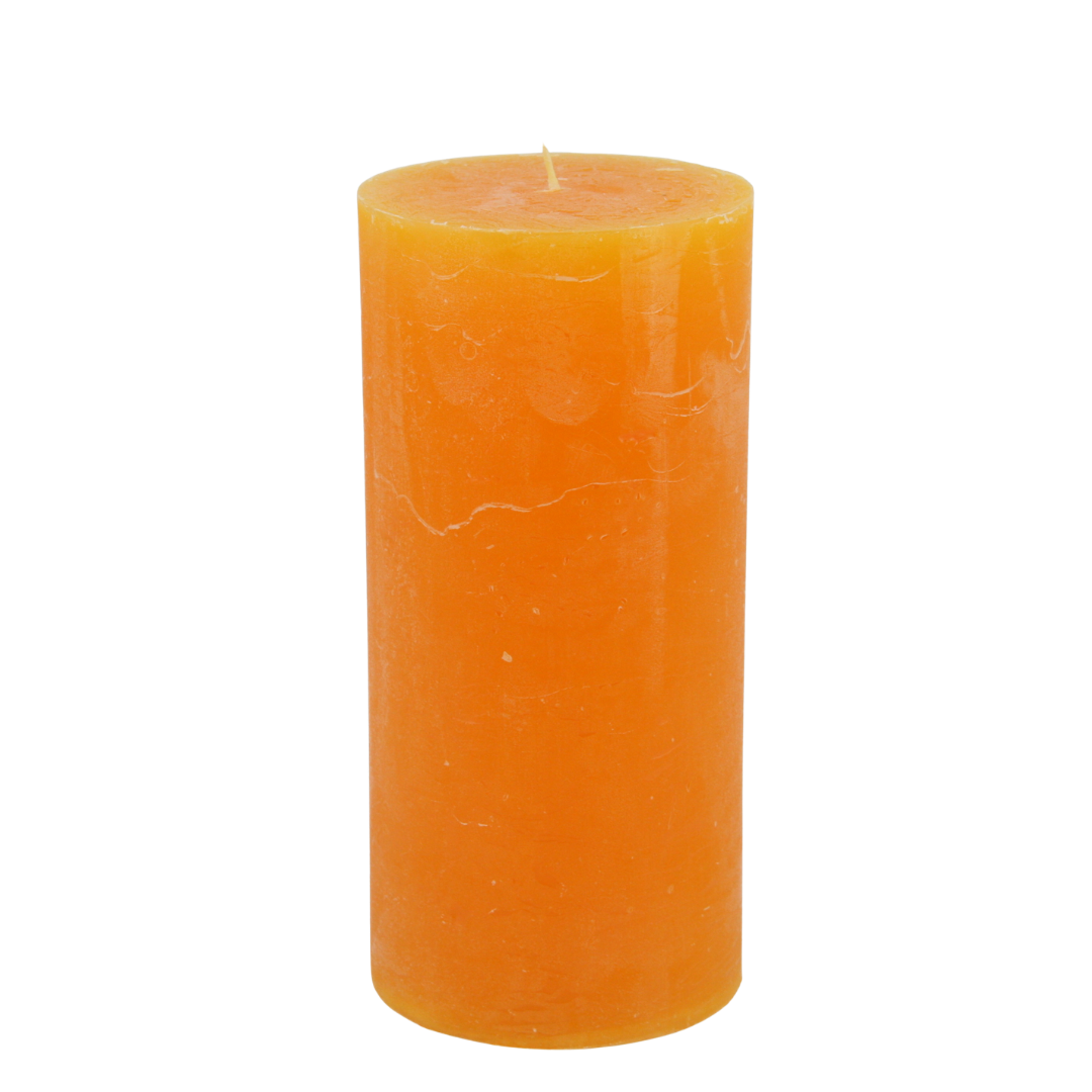 Rustico candle set, 7 x 15 cm * 65-hour burn time * yellow * handmade * dyed throughout * leak-proof * soot-free * odorless * by Steinhart Candles, Bad Tölz