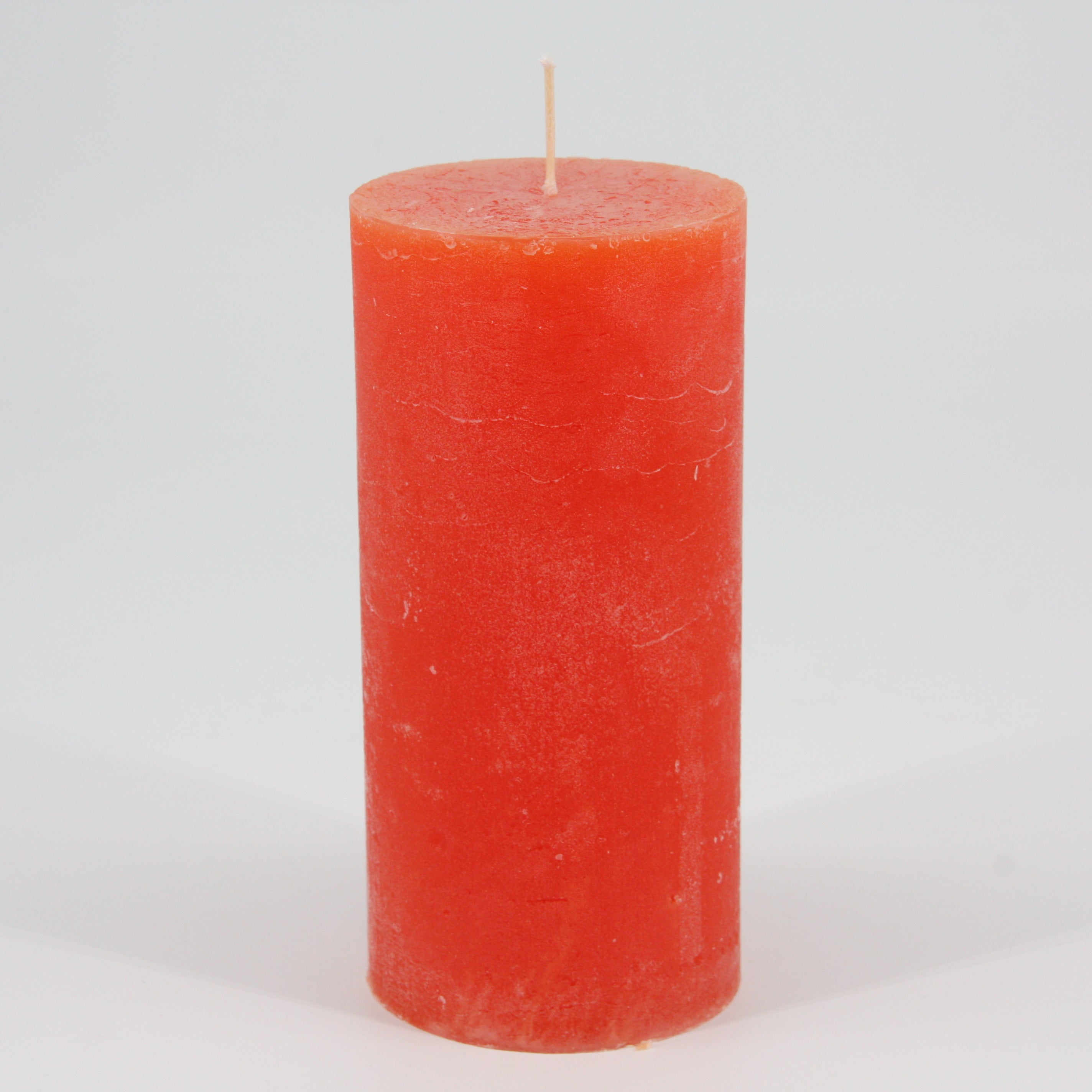 Kerze Rustico 7 x 15 cm im Set * 65 Std. Brenndauer * orange * von Hand gearbeitet * durchgefärbt * Auslaufschutz * rußfrei * geruchslos * von Kerzen Steinhart Bad Tölz