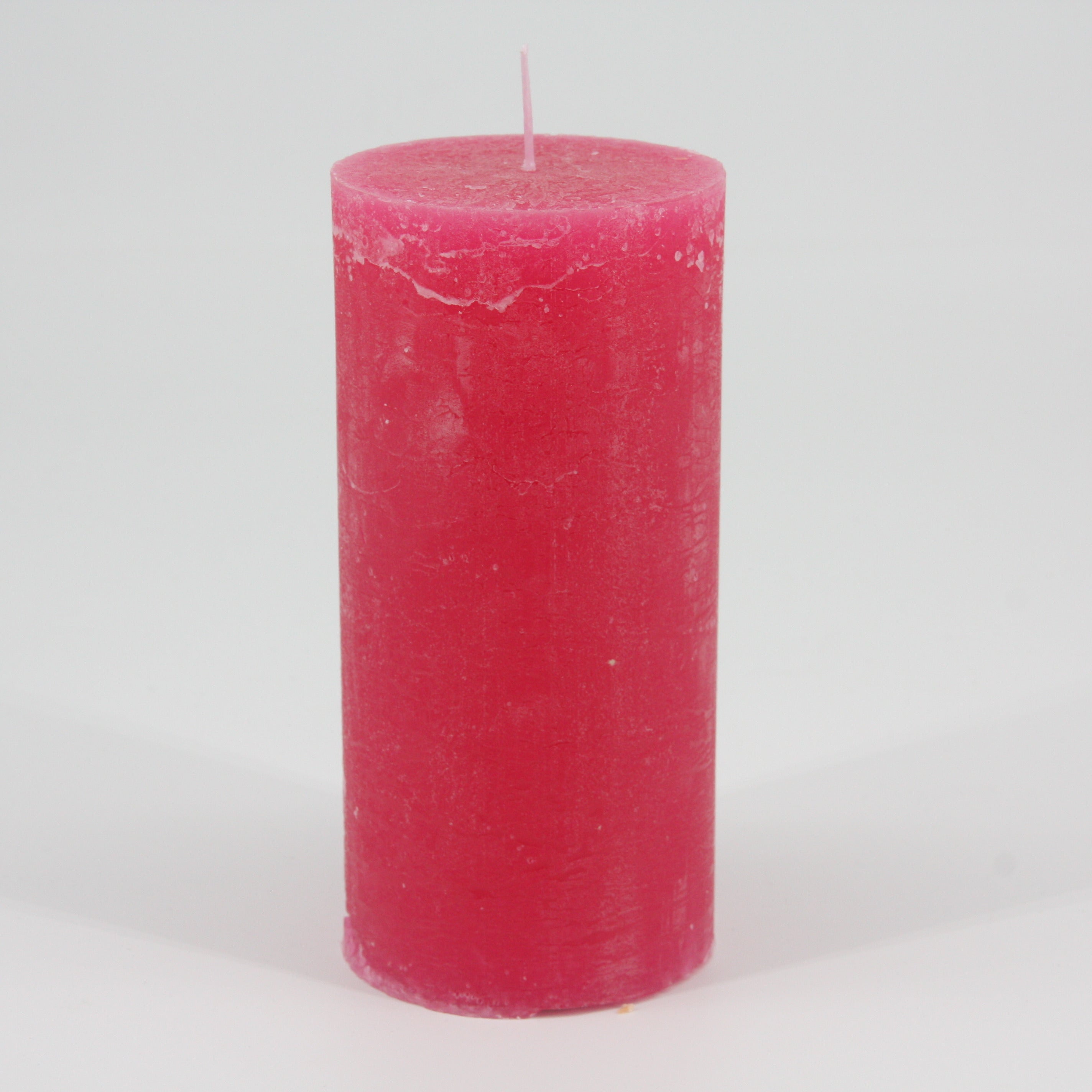 Kerze Rustico 7 x 15 cm im Set * 65 Std. Brenndauer * pink * von Hand gearbeitet * durchgefärbt * Auslaufschutz * rußfrei * geruchslos * von Kerzen Steinhart Bad Tölz