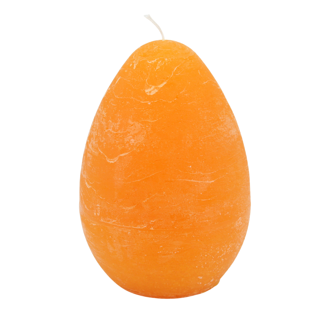 Egg-shaped candle Rustico 10 x 16 cm * Easter candle * 100-hour burn time * yellow * handmade * dyed throughout * soot-free * odorless * by Steinhart Candles, Bad Tölz
