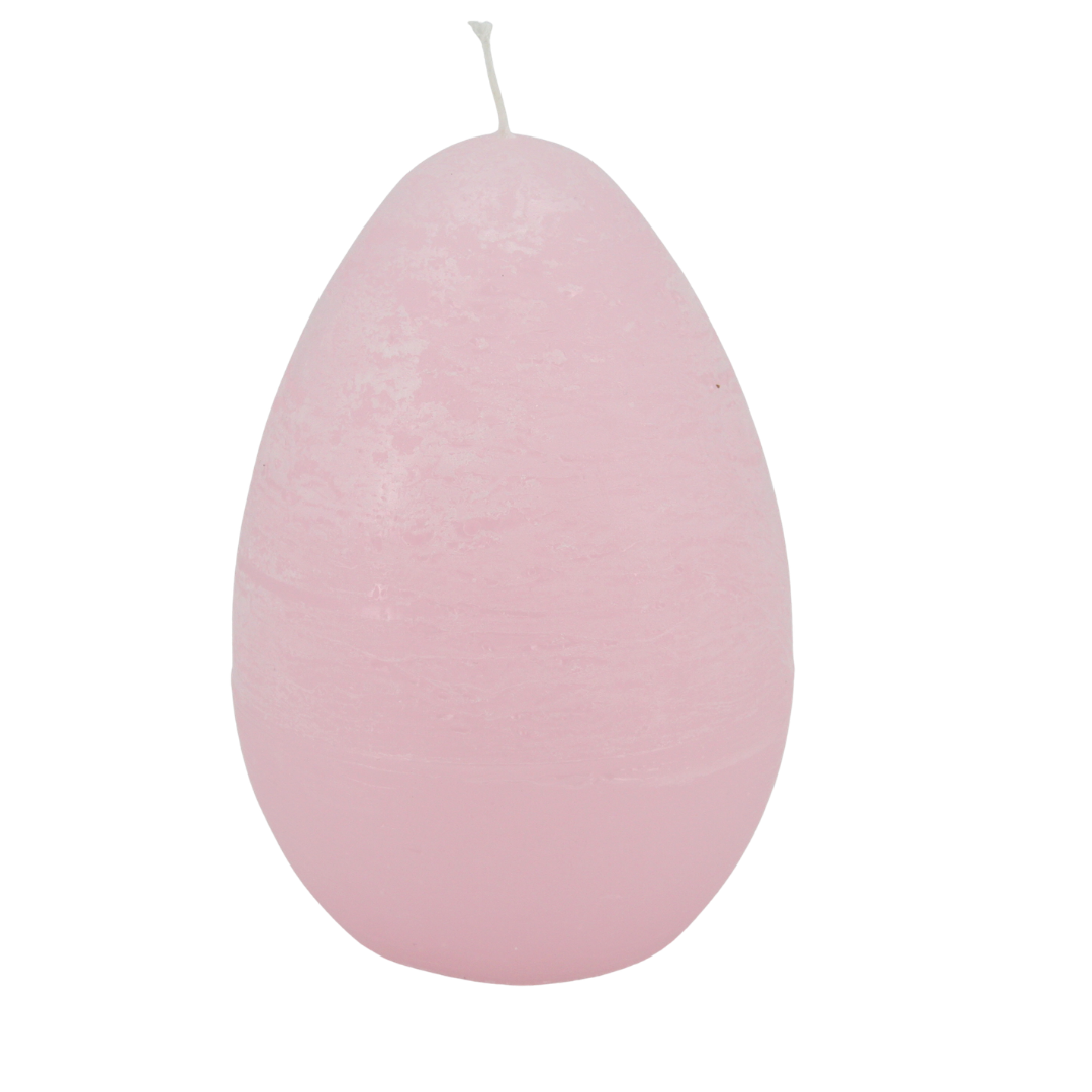 Egg-shaped candle Rustico 10 x 16 cm * Easter candle * 100-hour burn time * pink * handmade * dyed throughout * soot-free * odorless * by Steinhart Candles, Bad Tölz