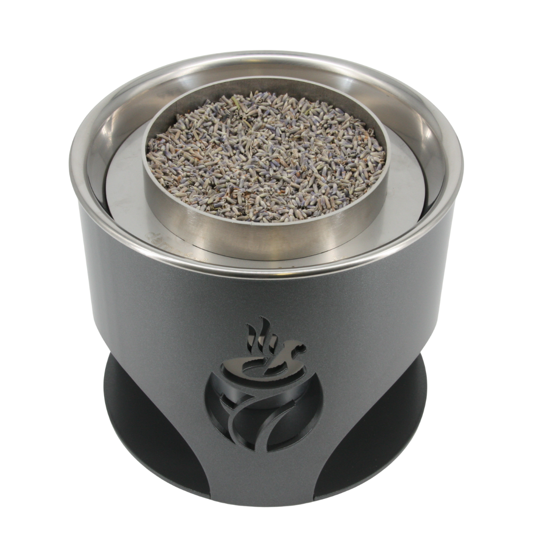 verKORKst Premium Kräuterdampfofen FLAME * anthrazit * natürlicher Duft ohne Strom * Aromatisierung, Befeuchtung und Desinfektion der Luft * made in Germany