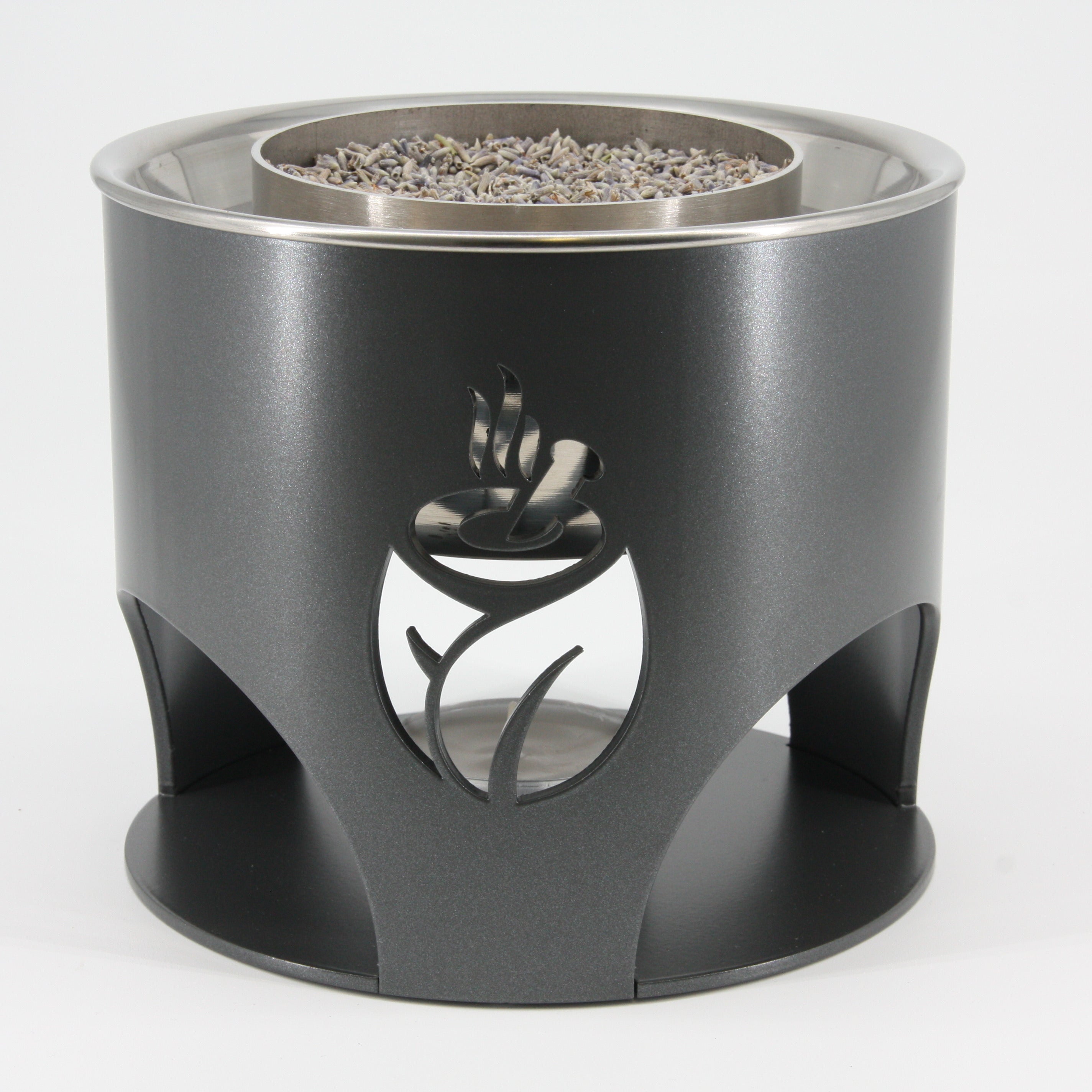 verKORKst Premium Kräuterdampfofen FLAME * anthrazit * natürlicher Duft ohne Strom * Aromatisierung, Befeuchtung und Desinfektion der Luft * made in Germany