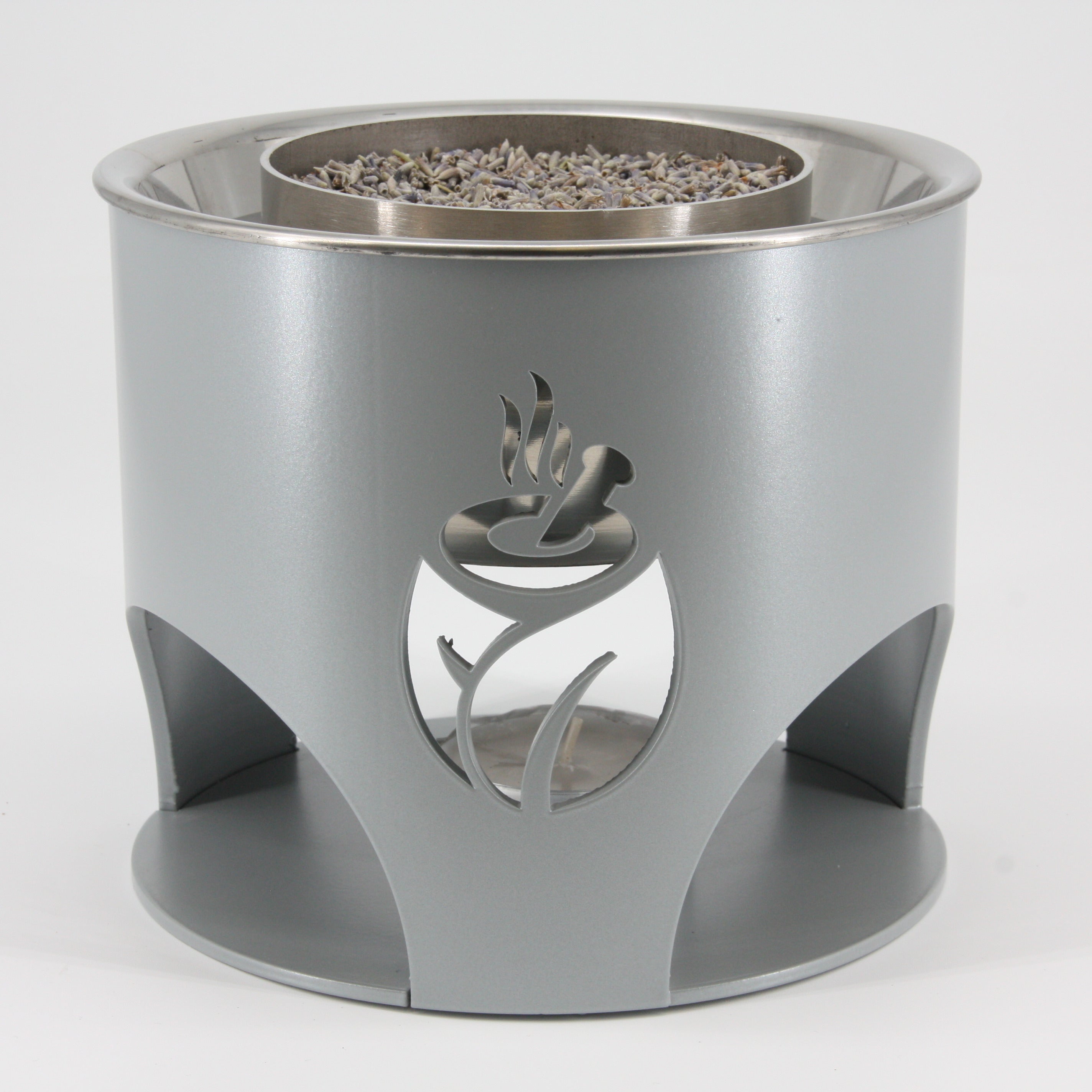 verKORKst Premium Kräuterdampfofen FLAME * weißalu * natürlicher Duft ohne Strom * Aromatisierung, Befeuchtung und Desinfektion der Luft * made in Germany